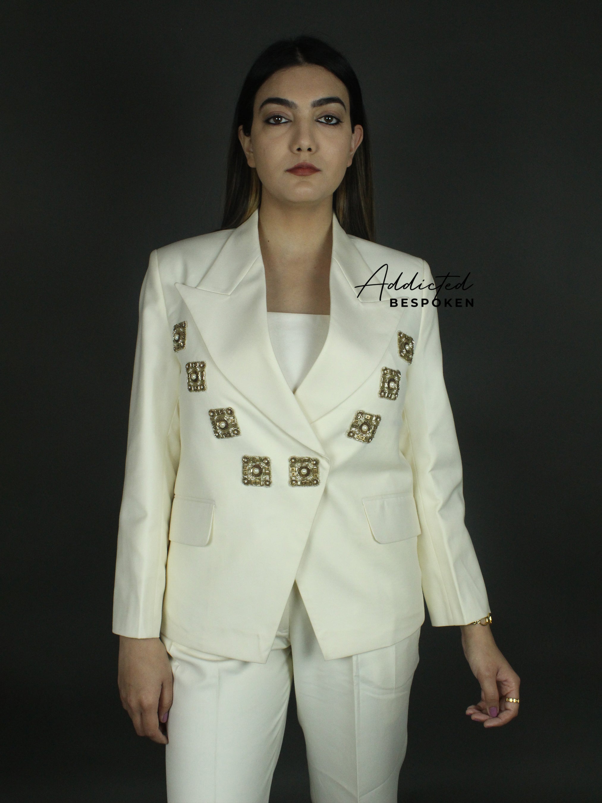 Classic White Bridal  Suit