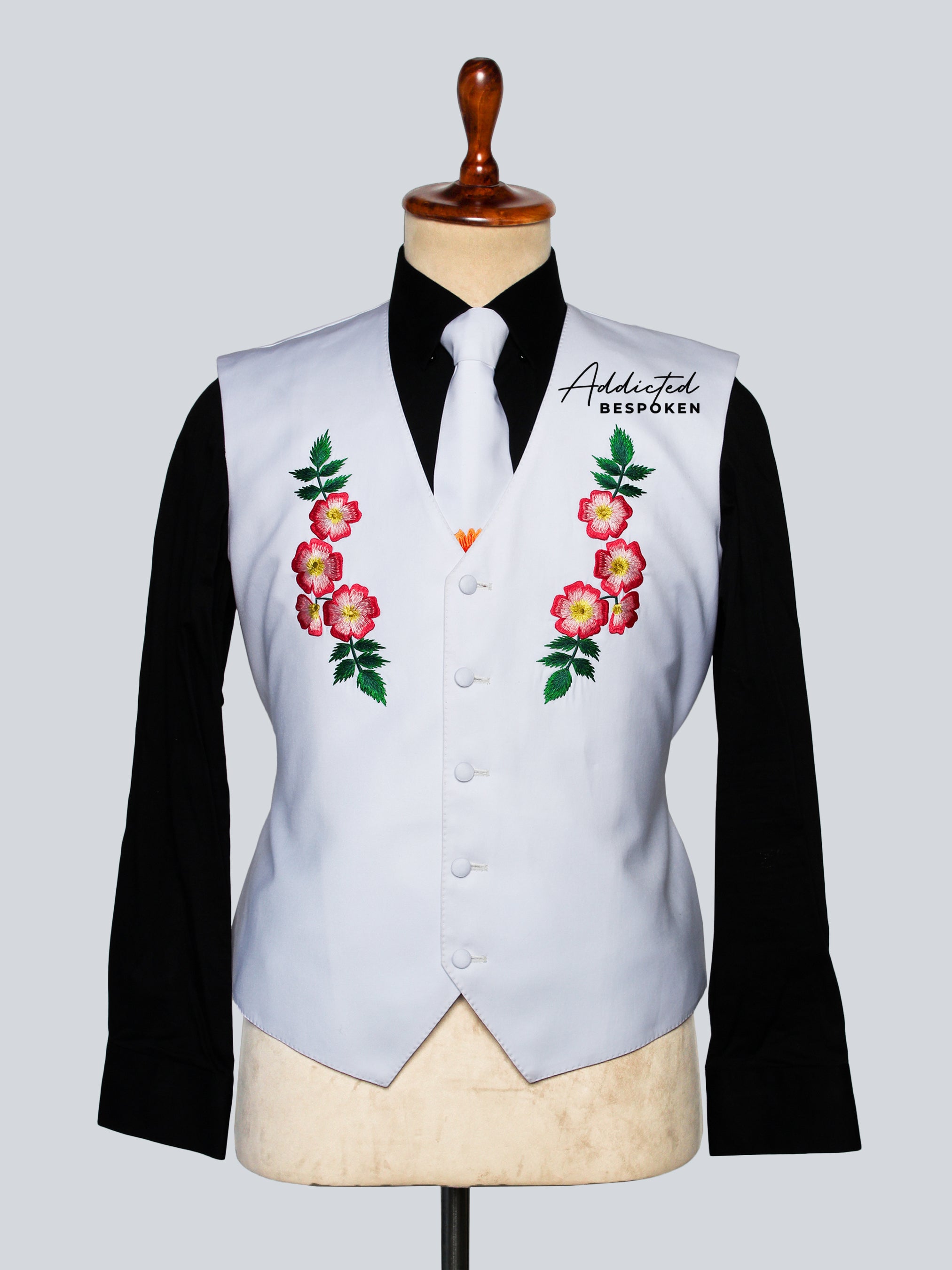 Vibrant Garden-Inspired Embroidered Suit