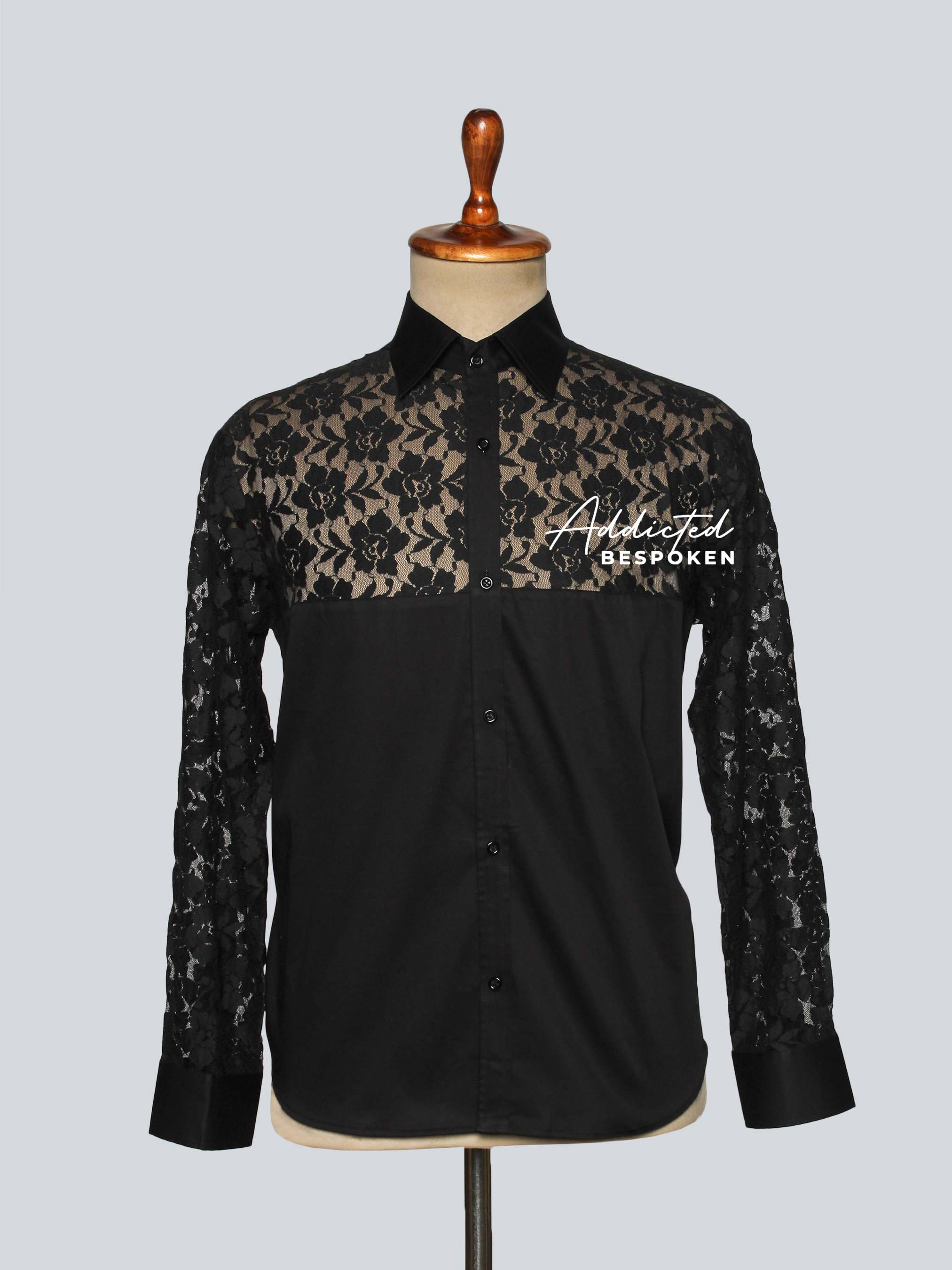 Black Lace Western Shirt Addicted Bespoken