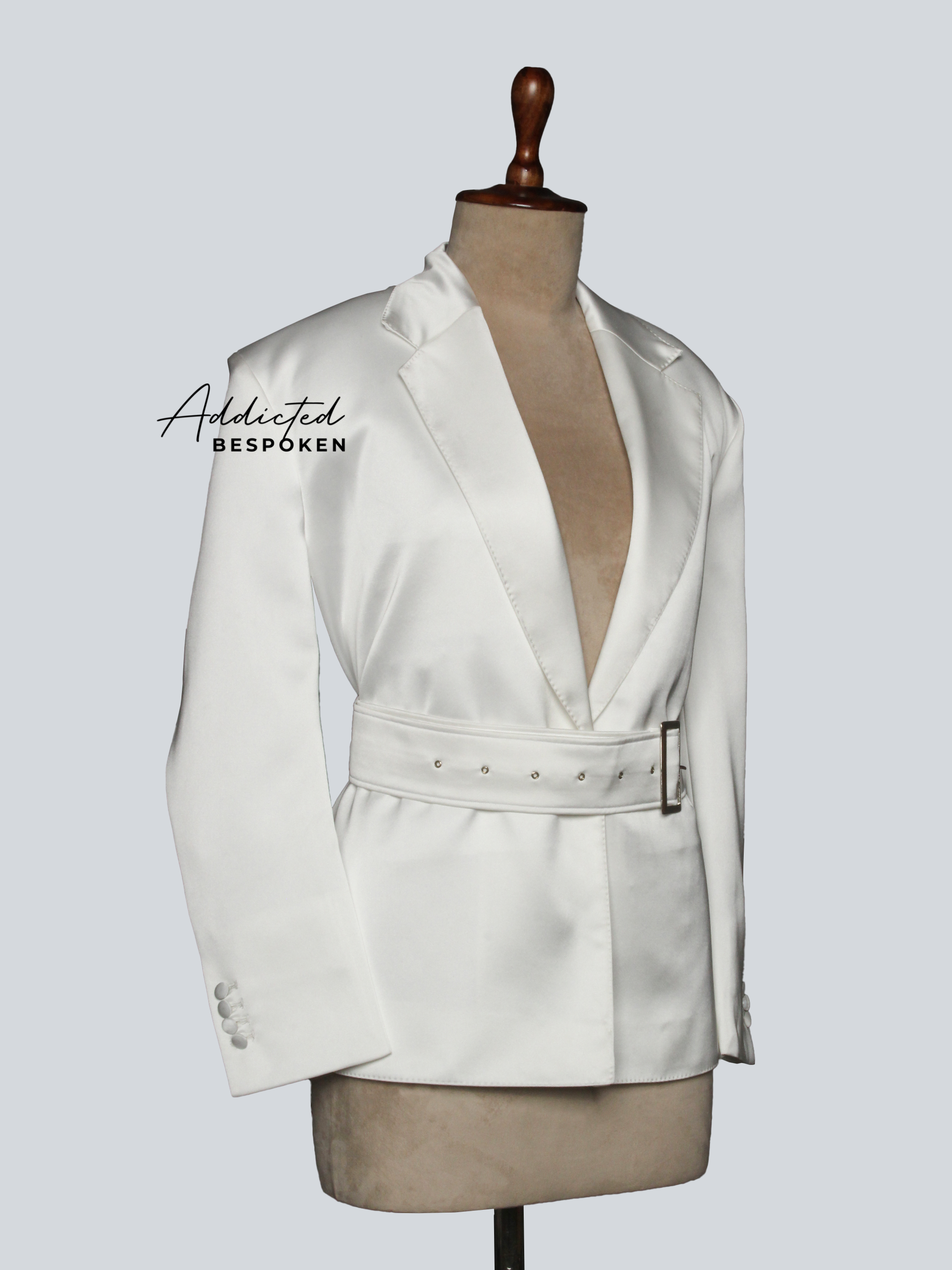 The Radiance Belted Satin Suit