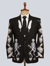 Skeleton Floral Western Suit