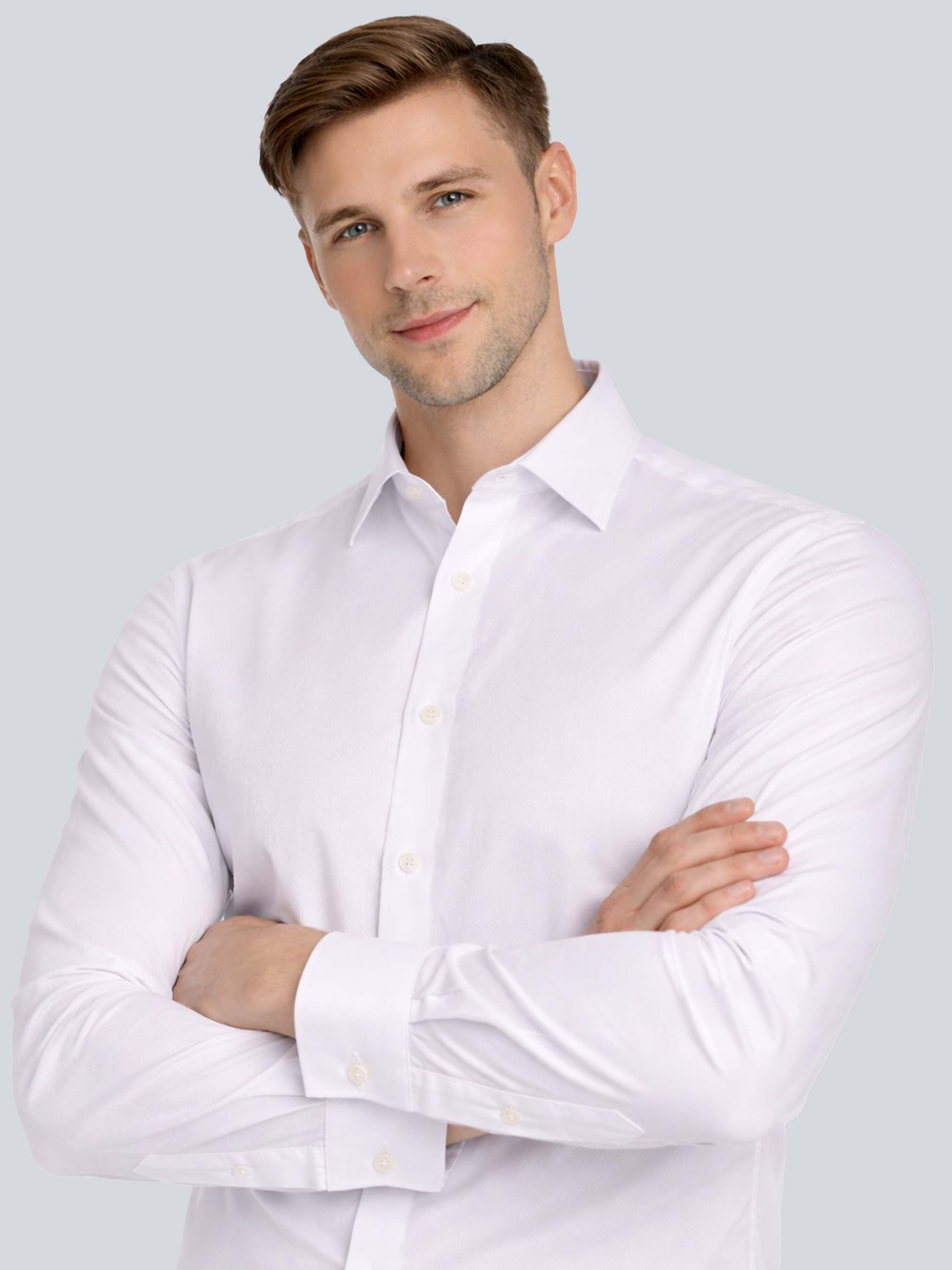 Crisp White Formal Shirt Addicted Bespoken