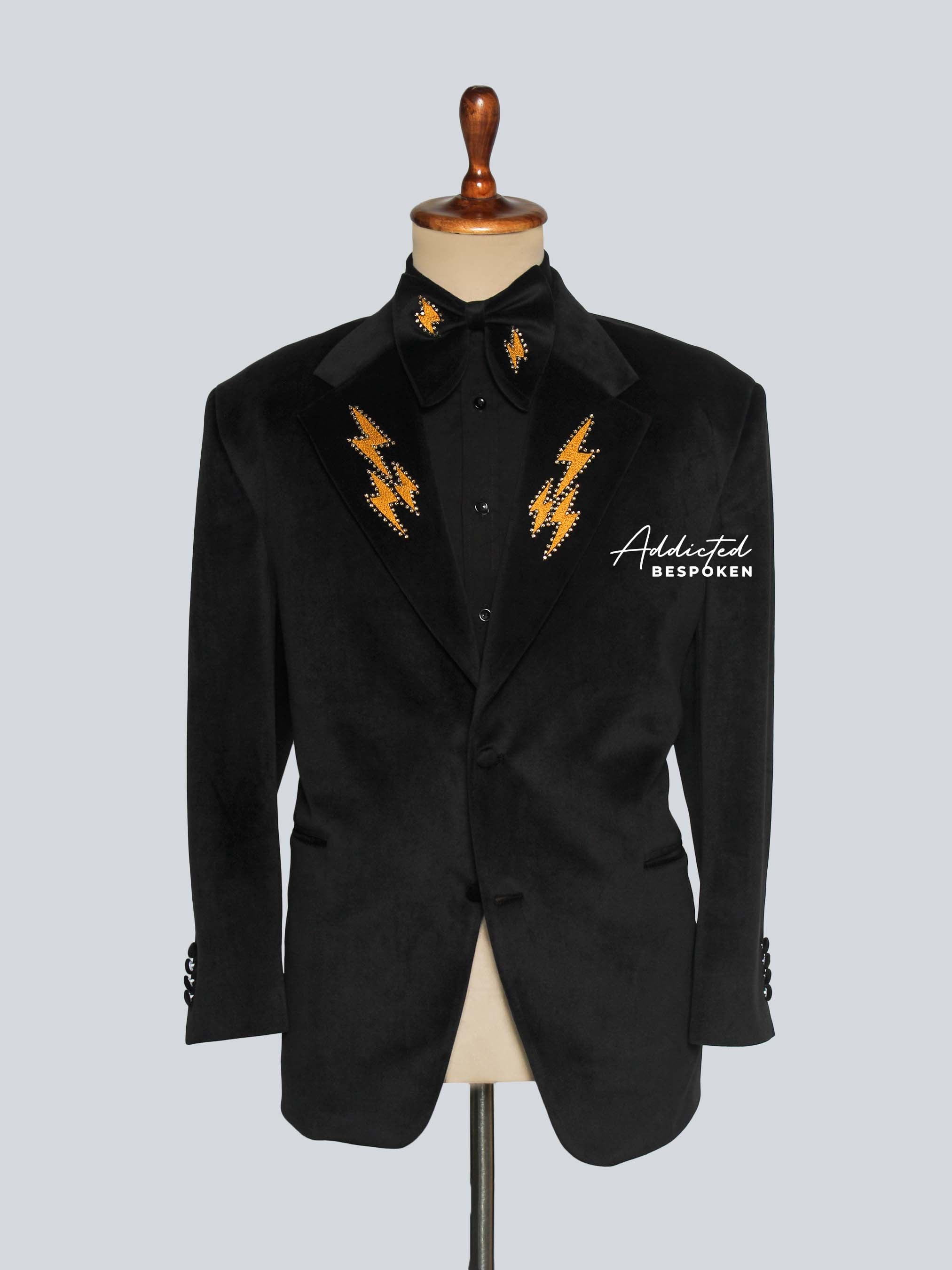 Black Thunder Embroidered Blazer Addicted Bespoken