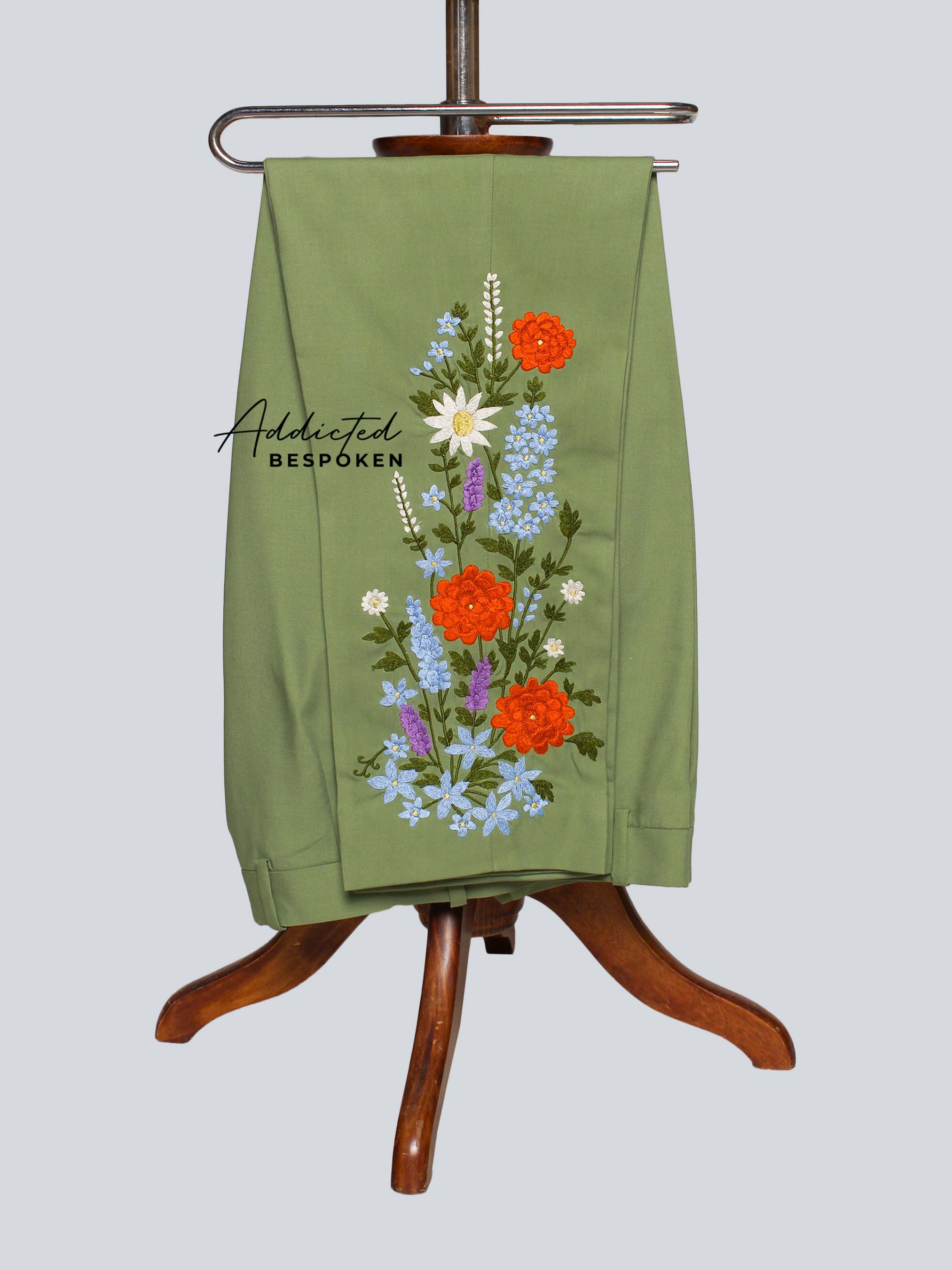 Botanical Western Embroidered Suit Addicted Bespoken