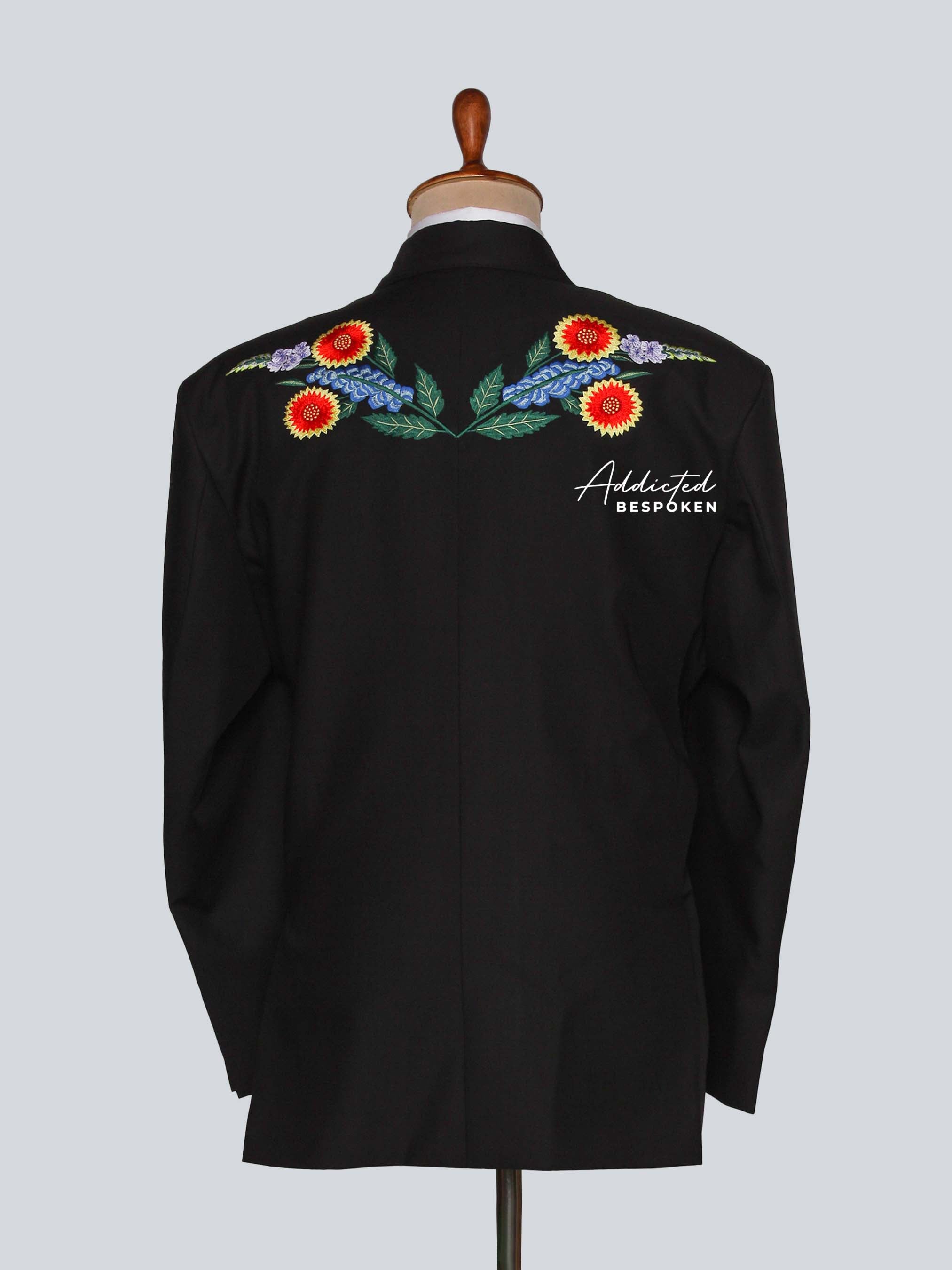 Luxury Floral Embroidered Suit Addicted Bespoken