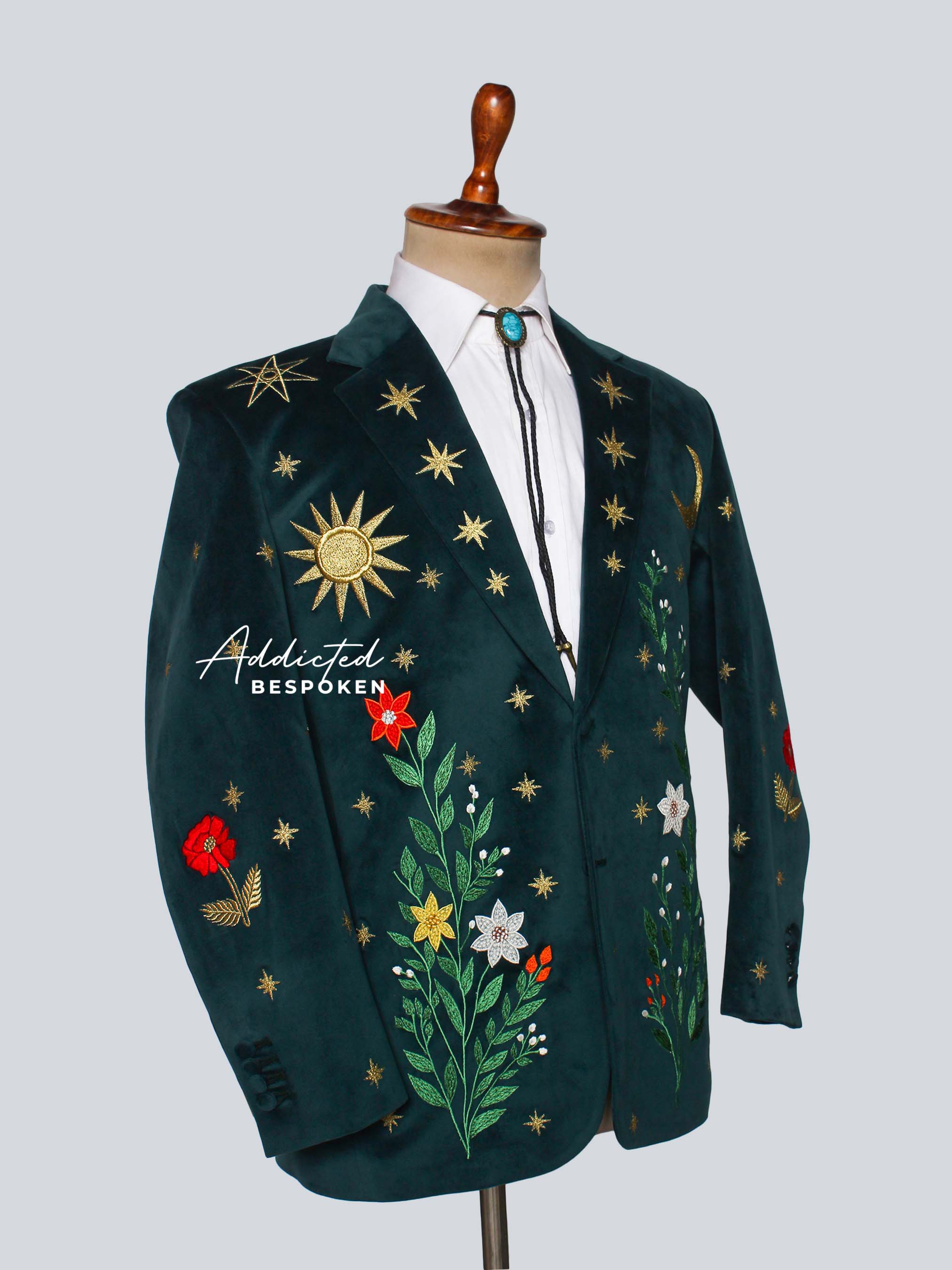 Celestial Embroidered Western Wedding Suit Addicted Bespoken