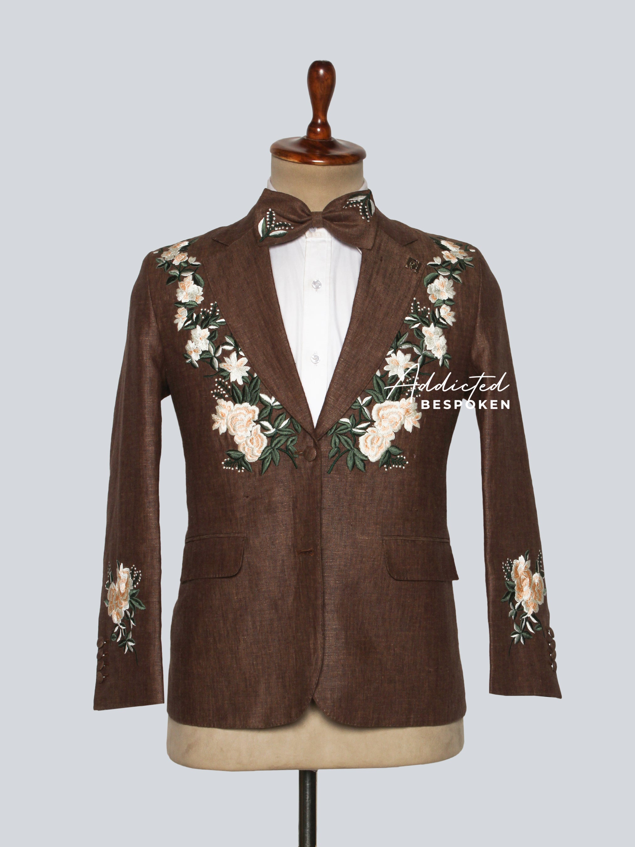 Floral Embroidered Groom Suit