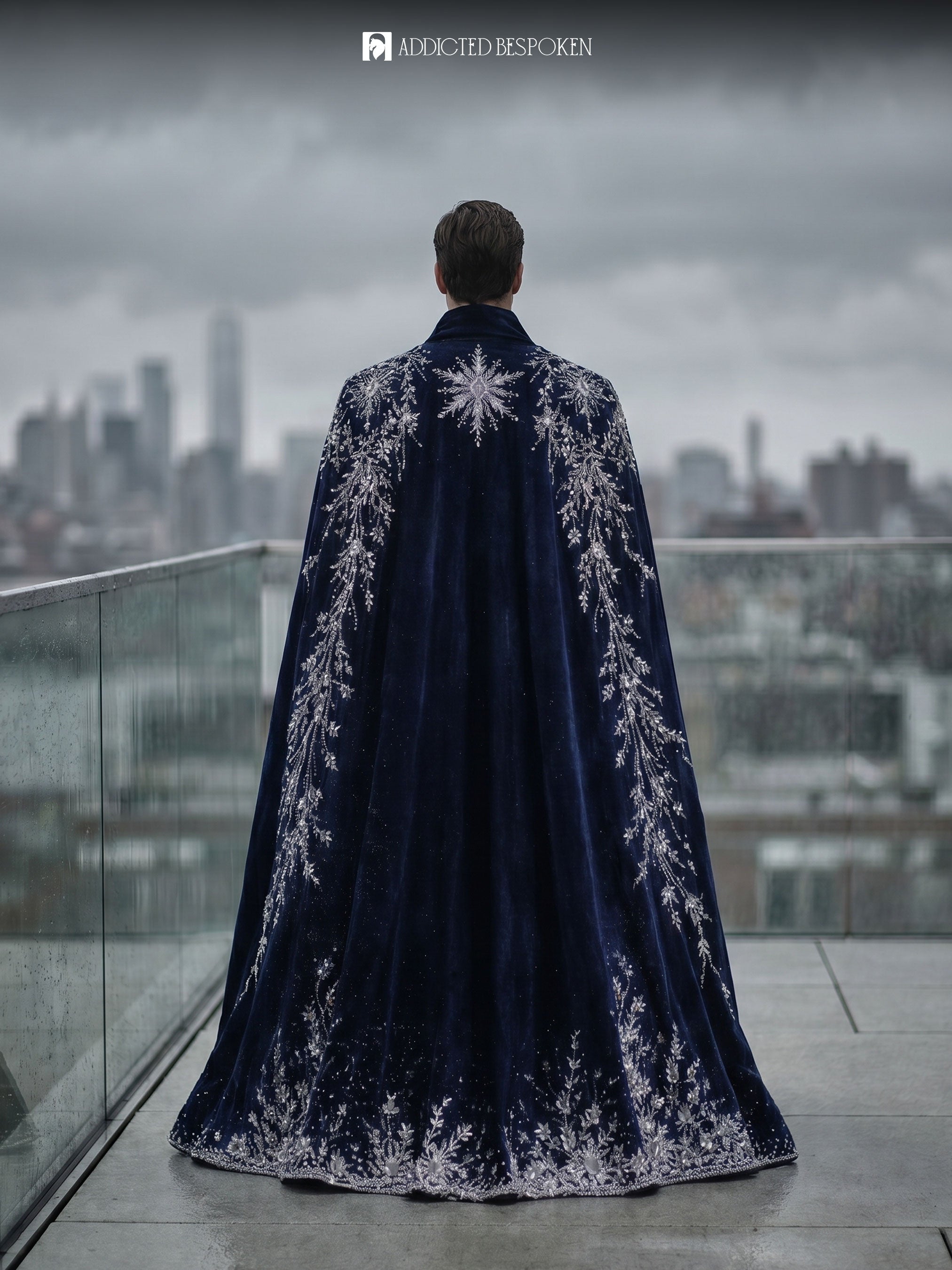 Gothic Suit with Embroidered Cape Addicted Bespoken