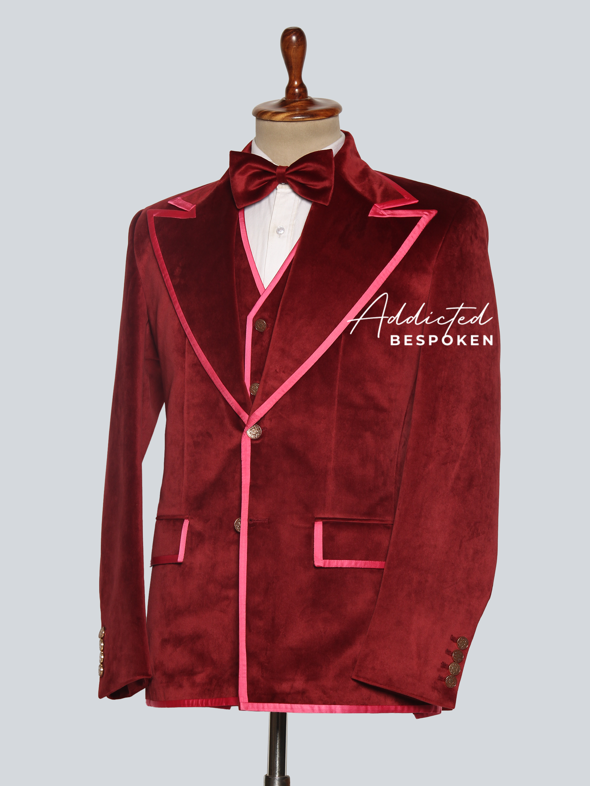 Velvet Three Piece Suit Addicted Bespoken