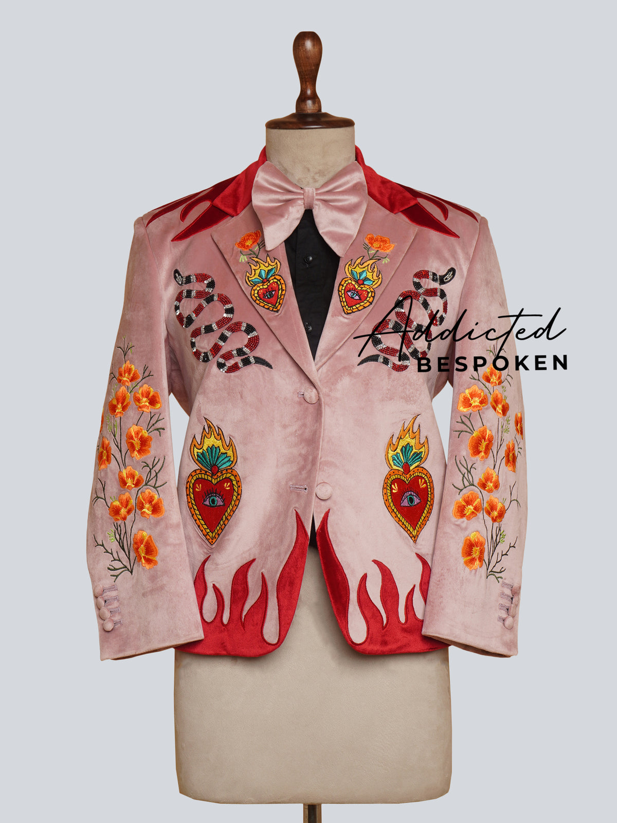 Floral Pink Blazer For Men