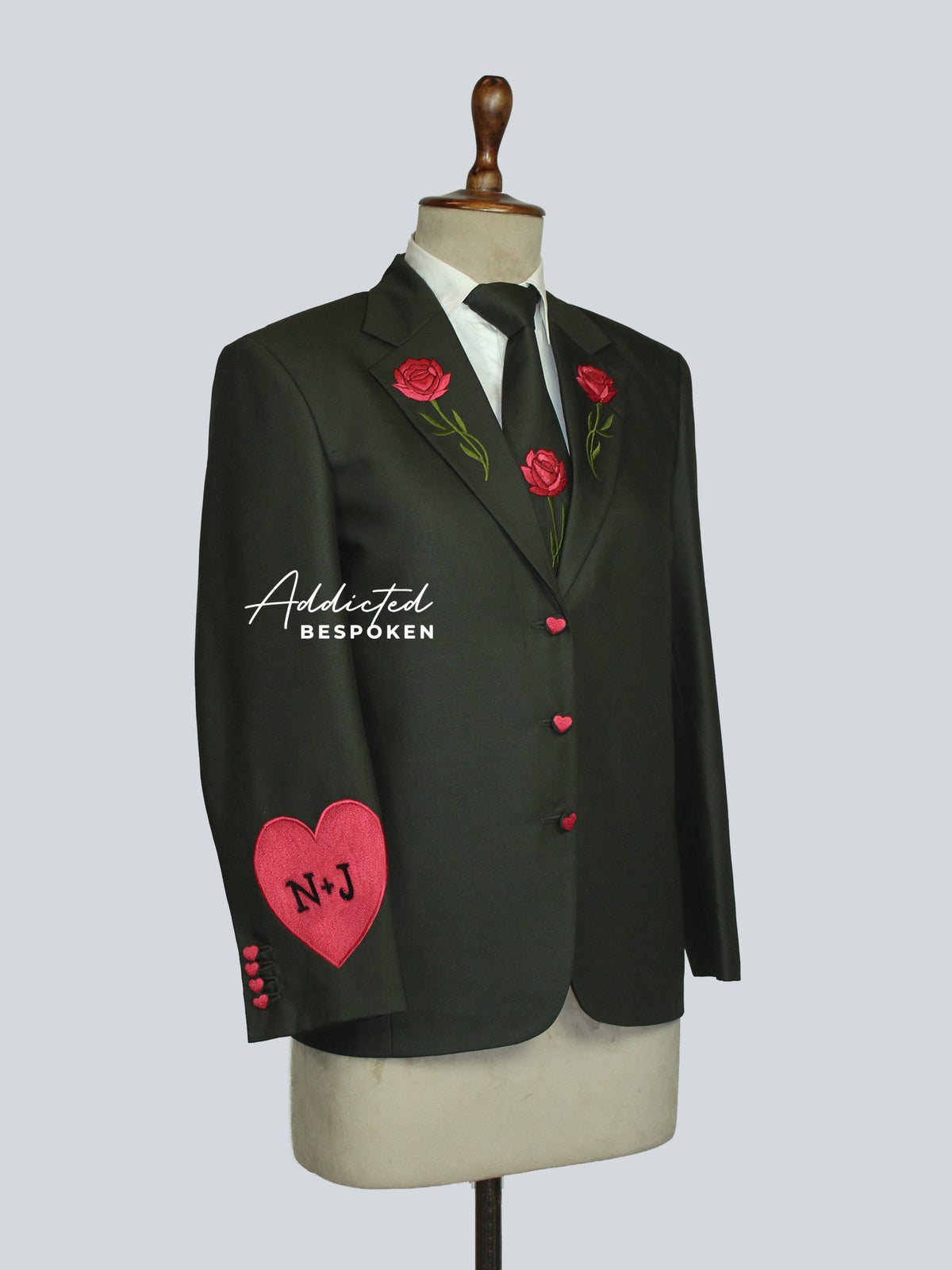 Men’s Black Rose Suit Addicted Bespoken