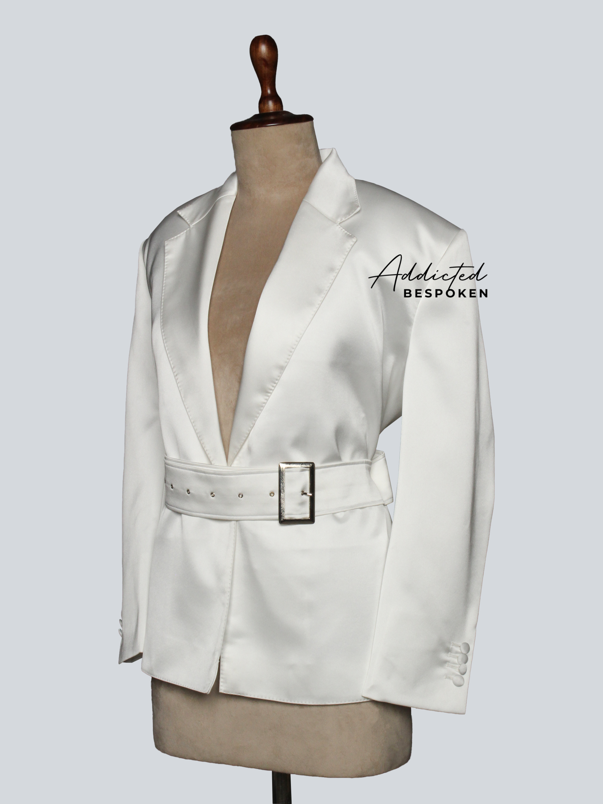 The Radiance Belted Satin Suit