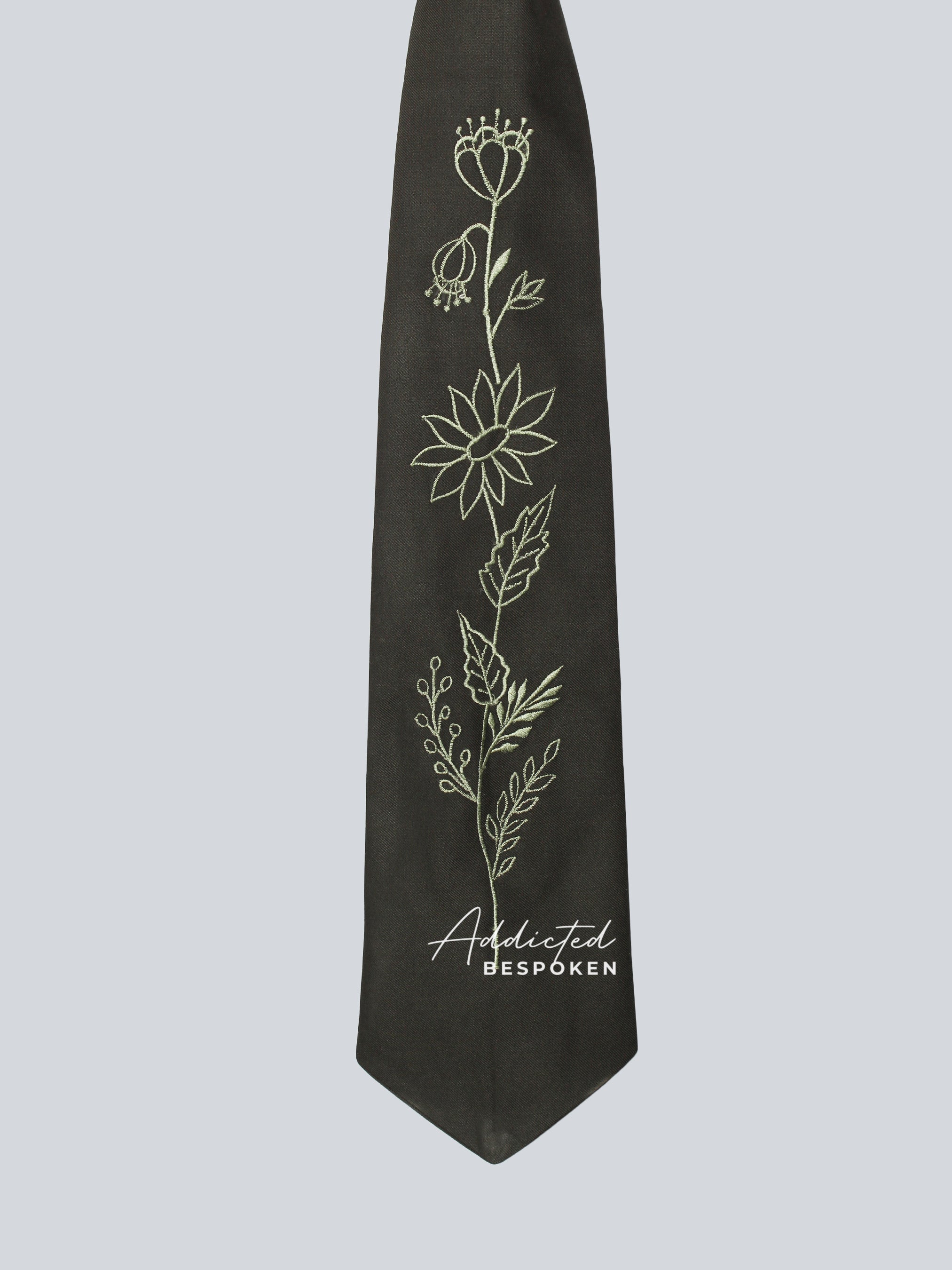 Unique Suit with Detailed Botanical Embroidery