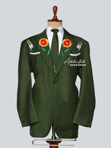 Luxury Floral Embroidered Suit