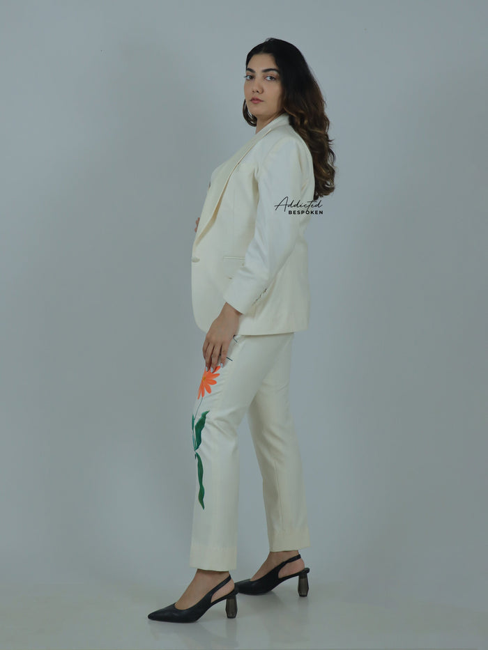 Hand Painted Floral Suit | Addicted Bespoken