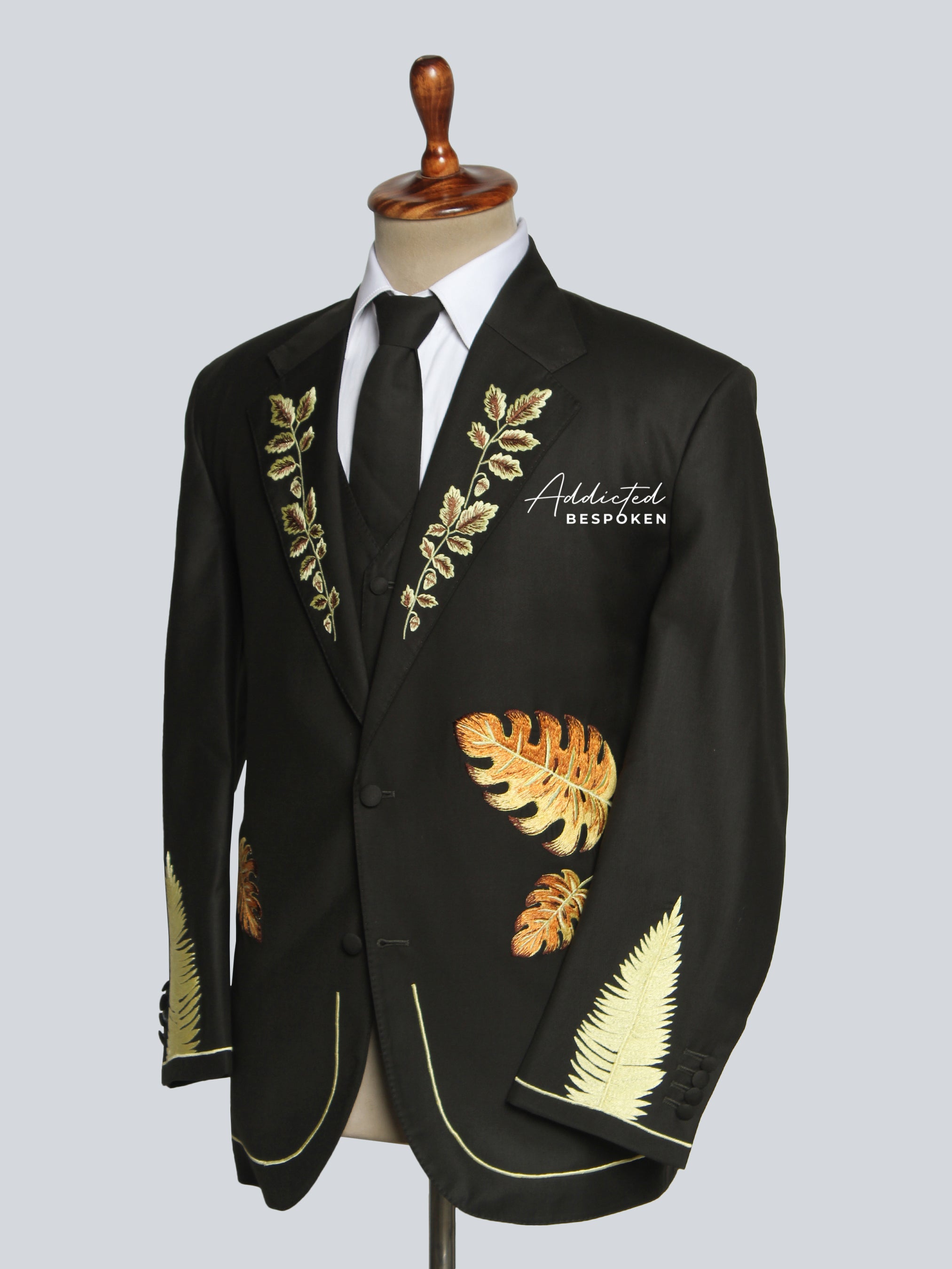 Botanical Embroidered Party Suit