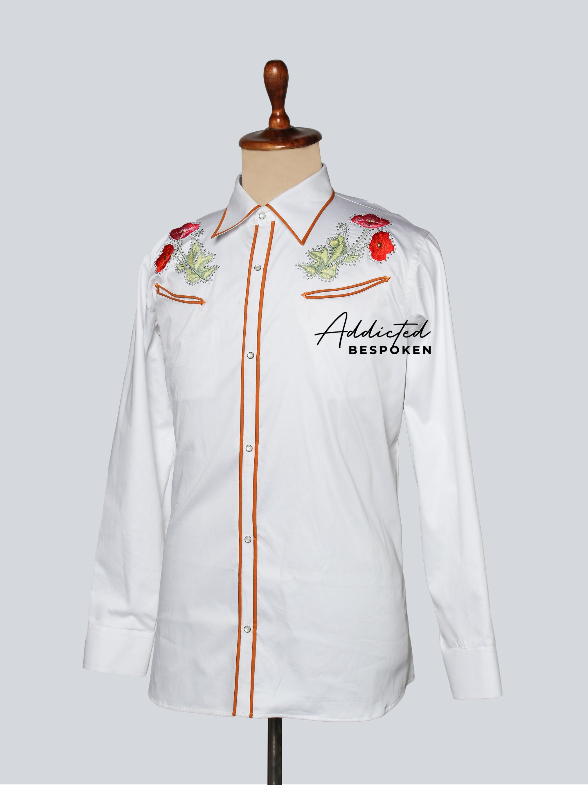 Western Blossom Embroidered Shirt Addicted Bespoken