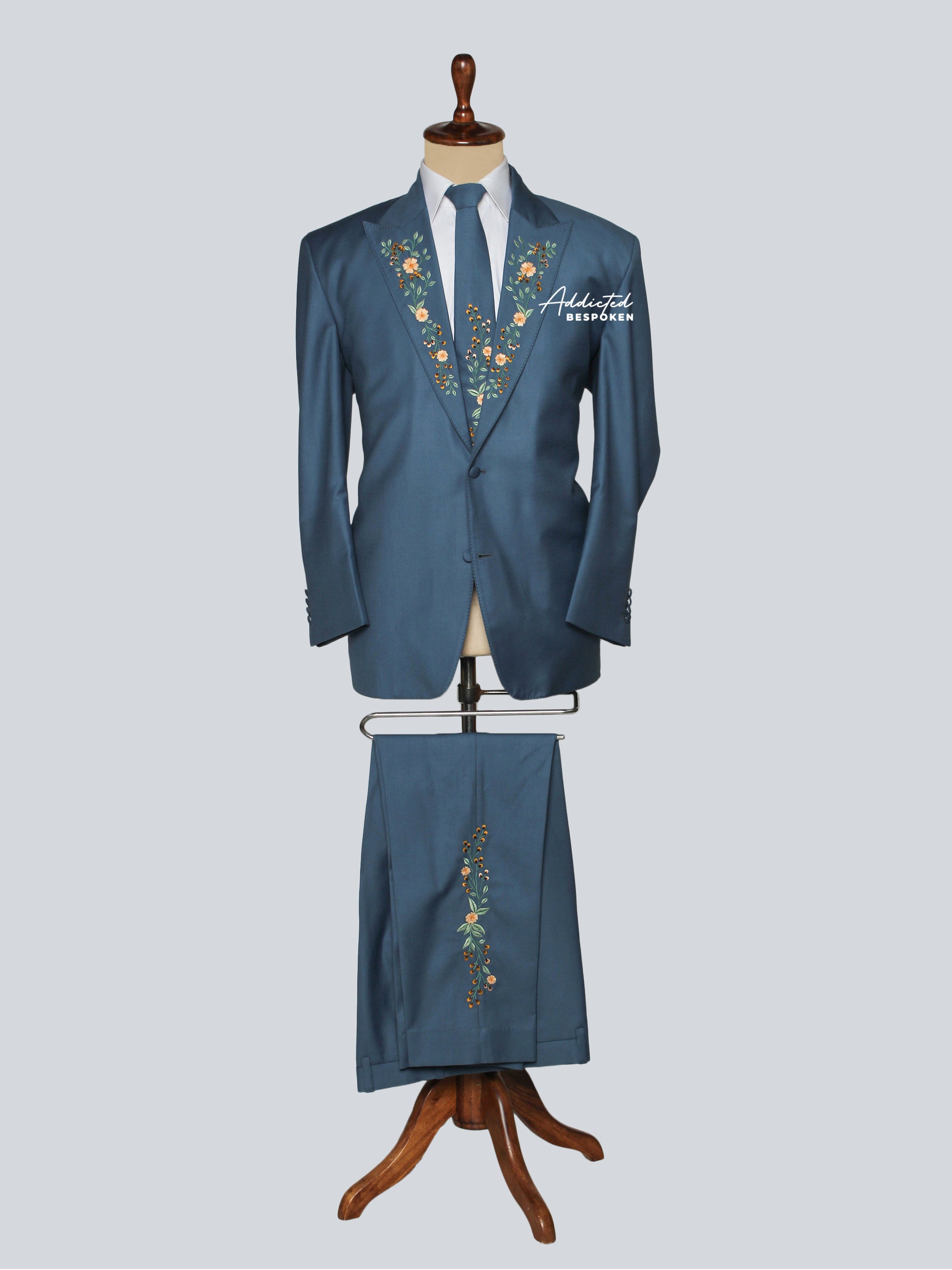 Royal Sky Western Suit Addicted Bespoken