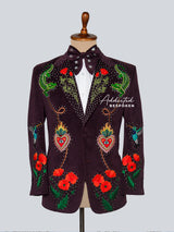 Hummingbird Bloom Velvet Suit