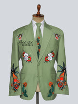 Tropical Embroidery Tailored Suit