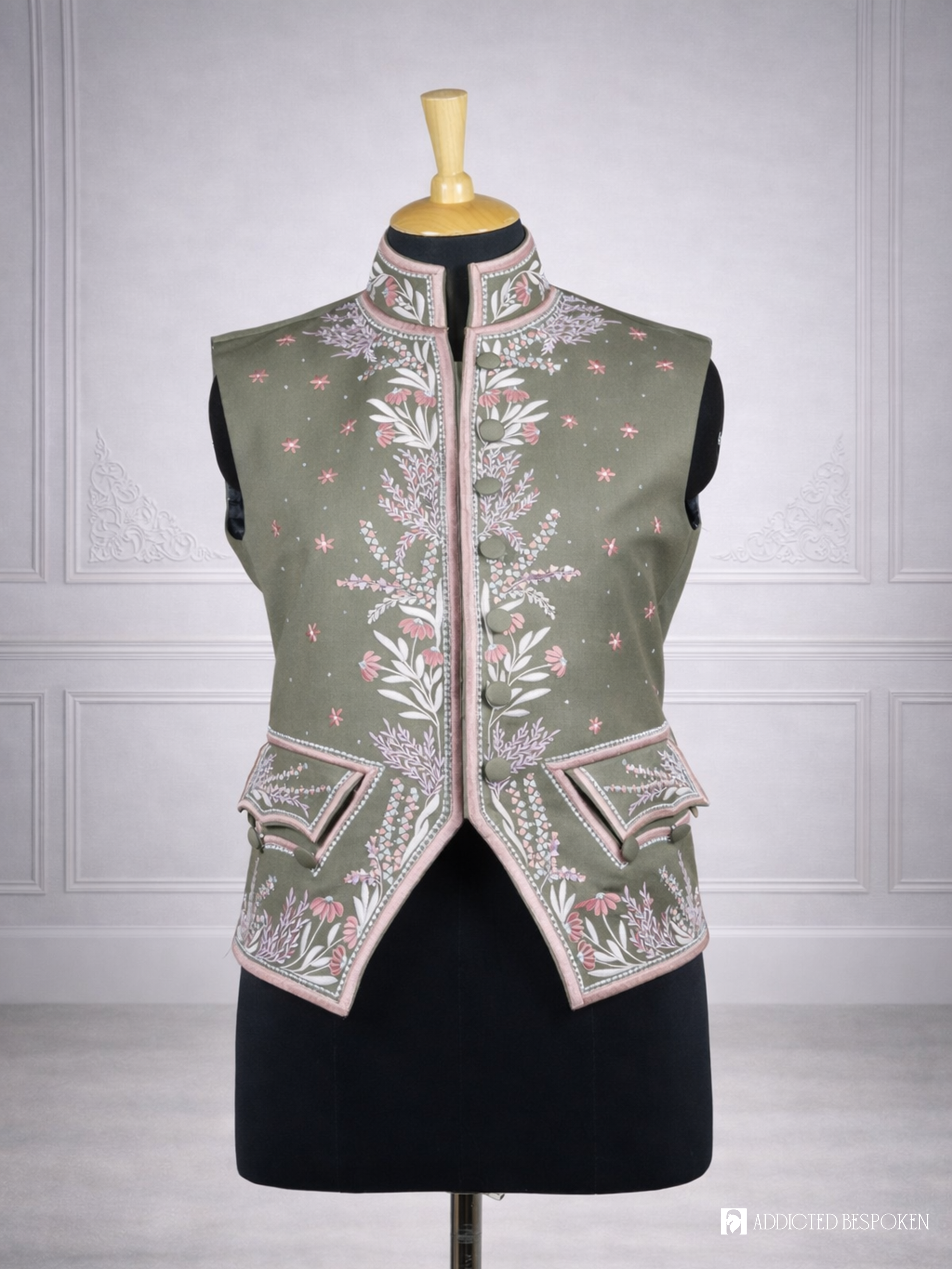 Luxurious Floral Couture Suit Addicted Bespoken