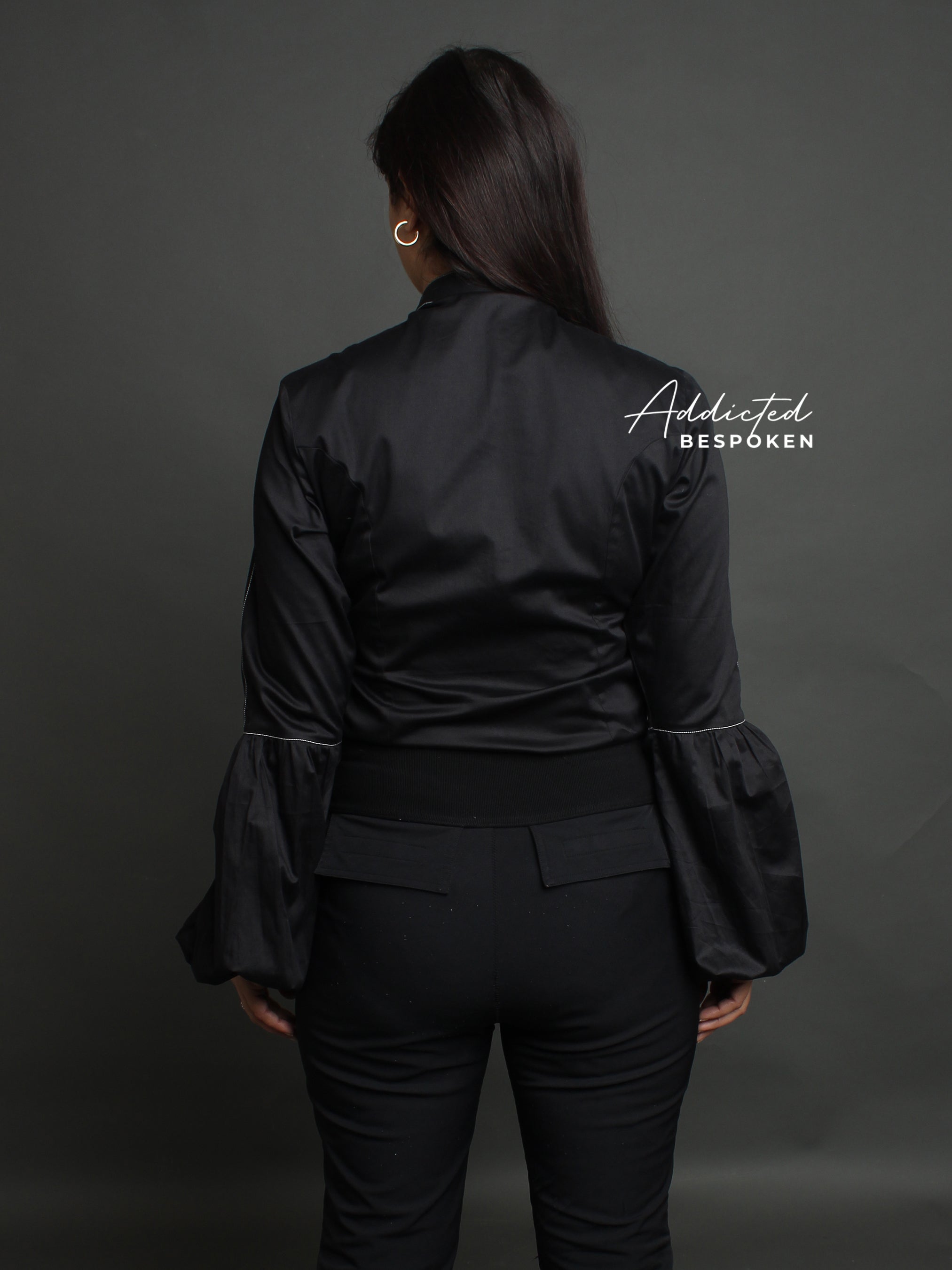 Black Satin Western Shirt