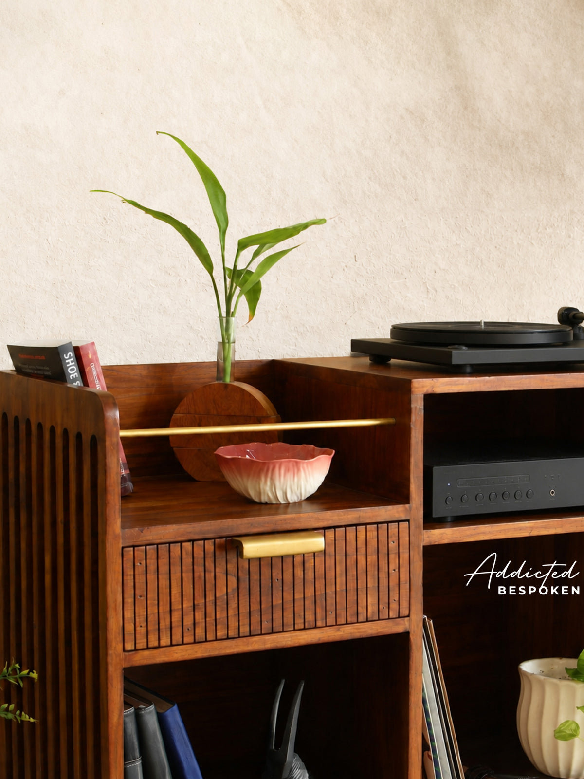 Wooden Record Player Stand