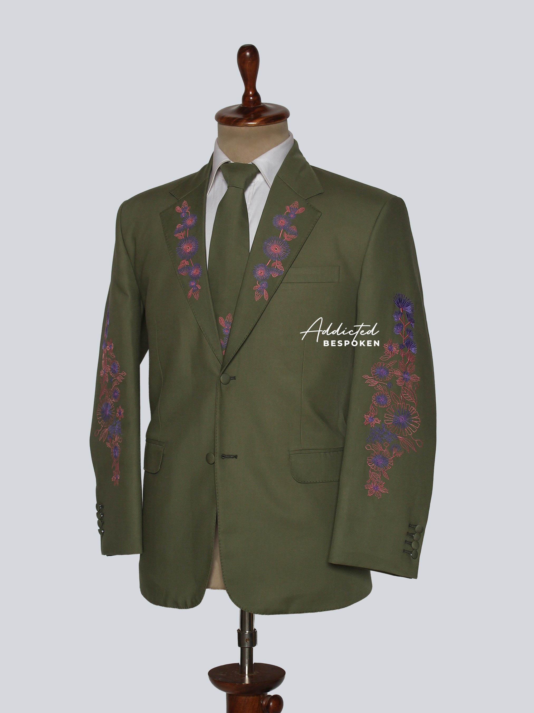 Mens Embroidered Blazer