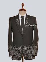 Imperial Embroidered Floral Suit