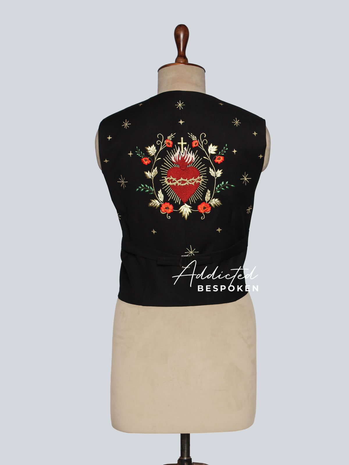 Black Embroidered Vest