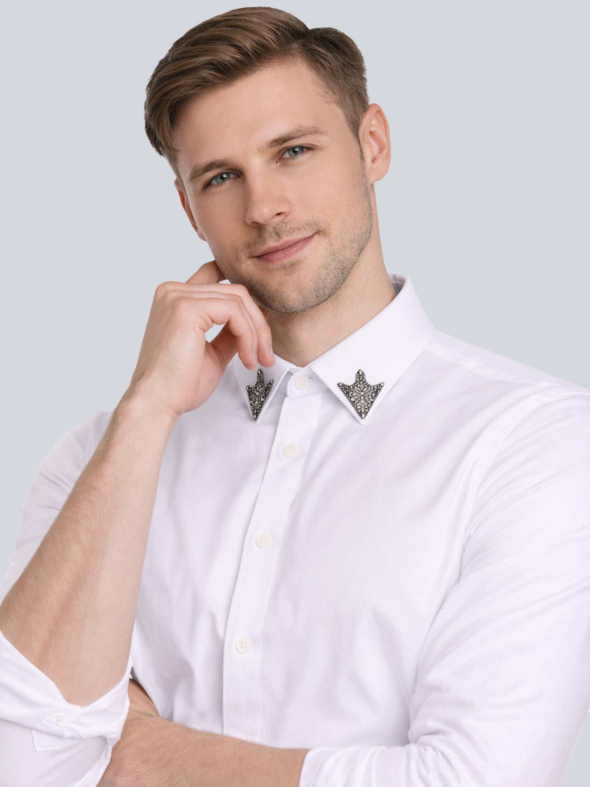 White Shirt with Collar Corner Addicted Bespoken