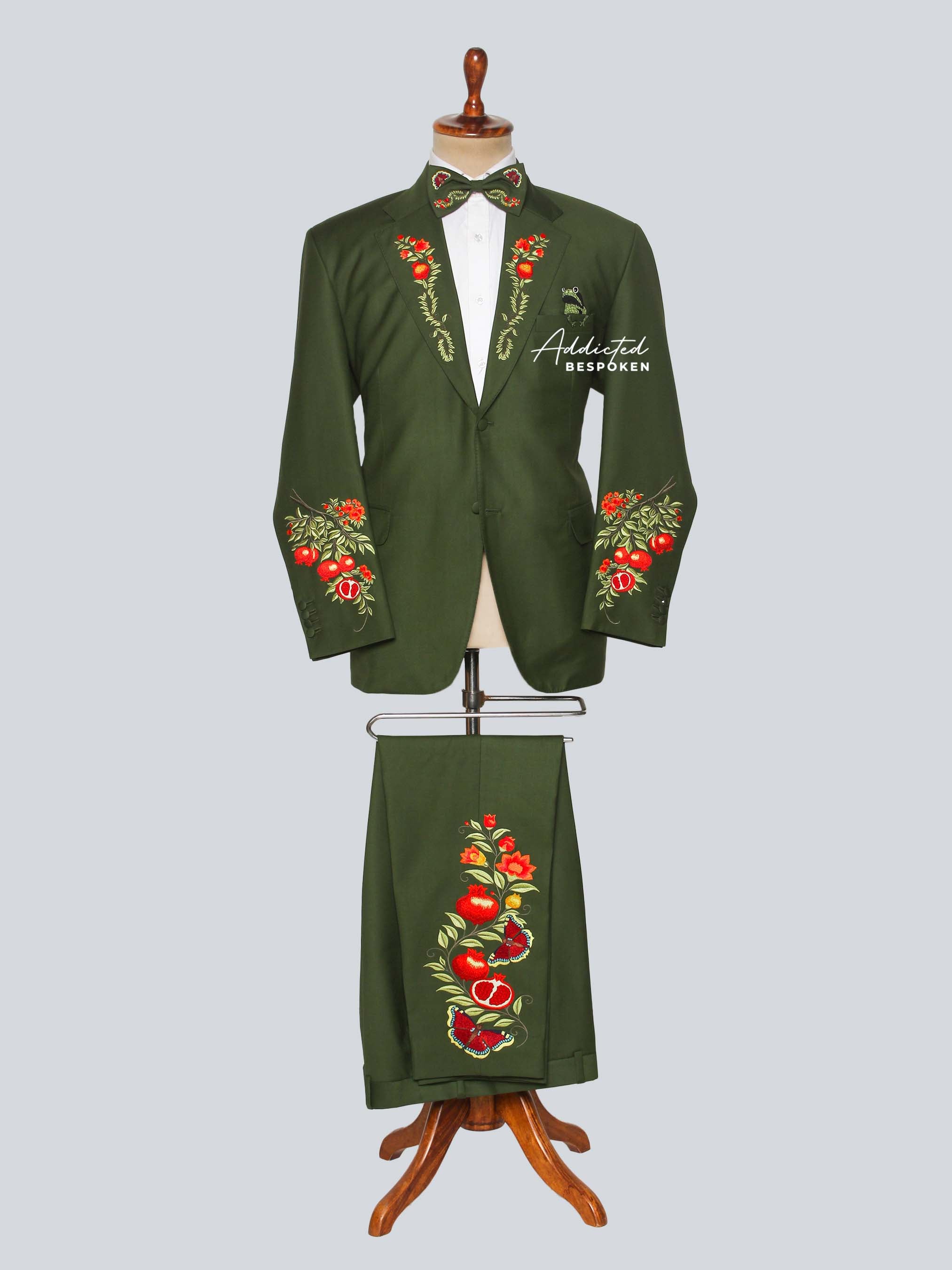 Bespoke Floral Embroidery Suit Addicted Bespoken