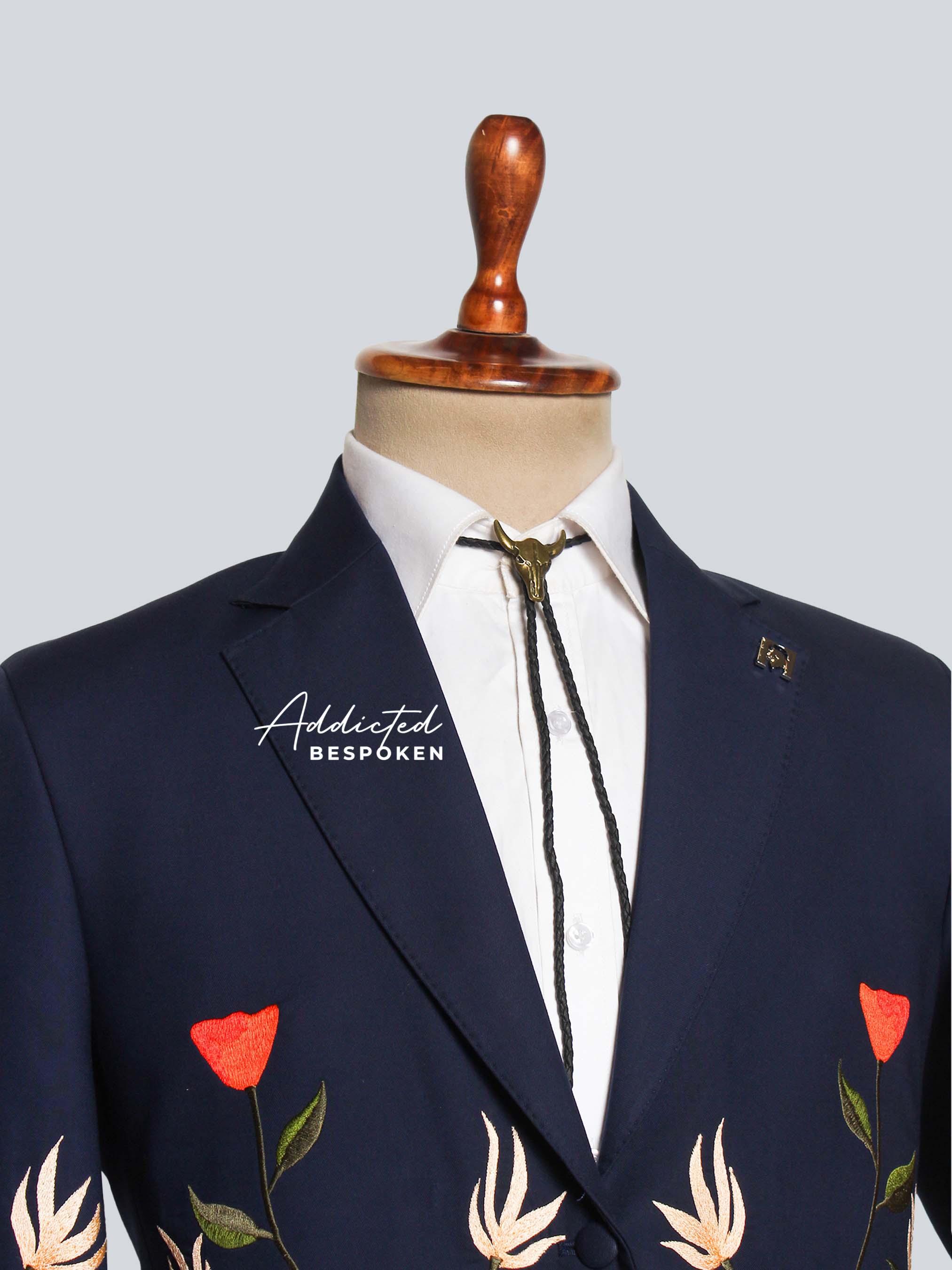 Custom Botanical Art Embroidered Suit Addicted Bespoken
