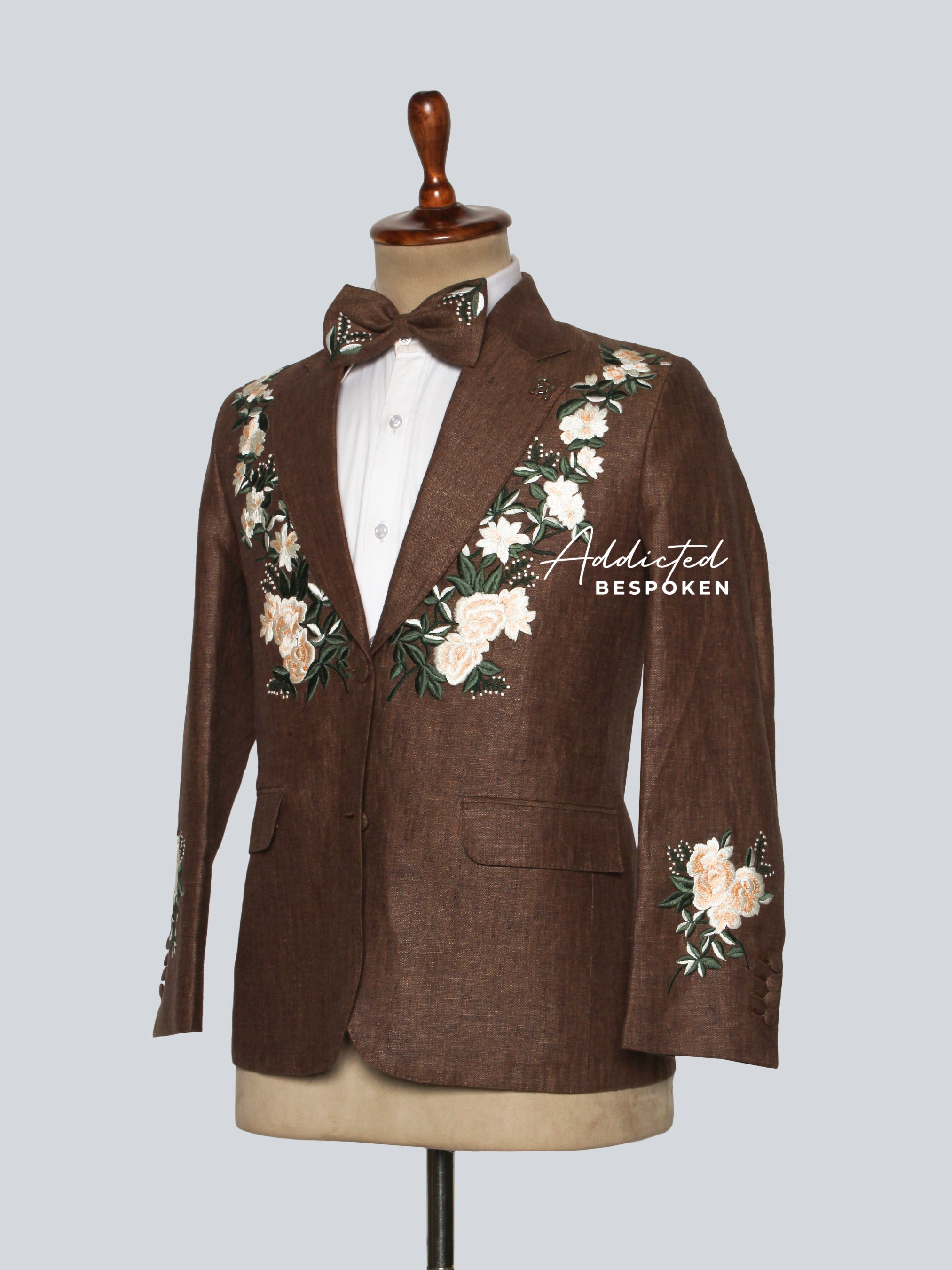 Floral Embroidered Groom Suit