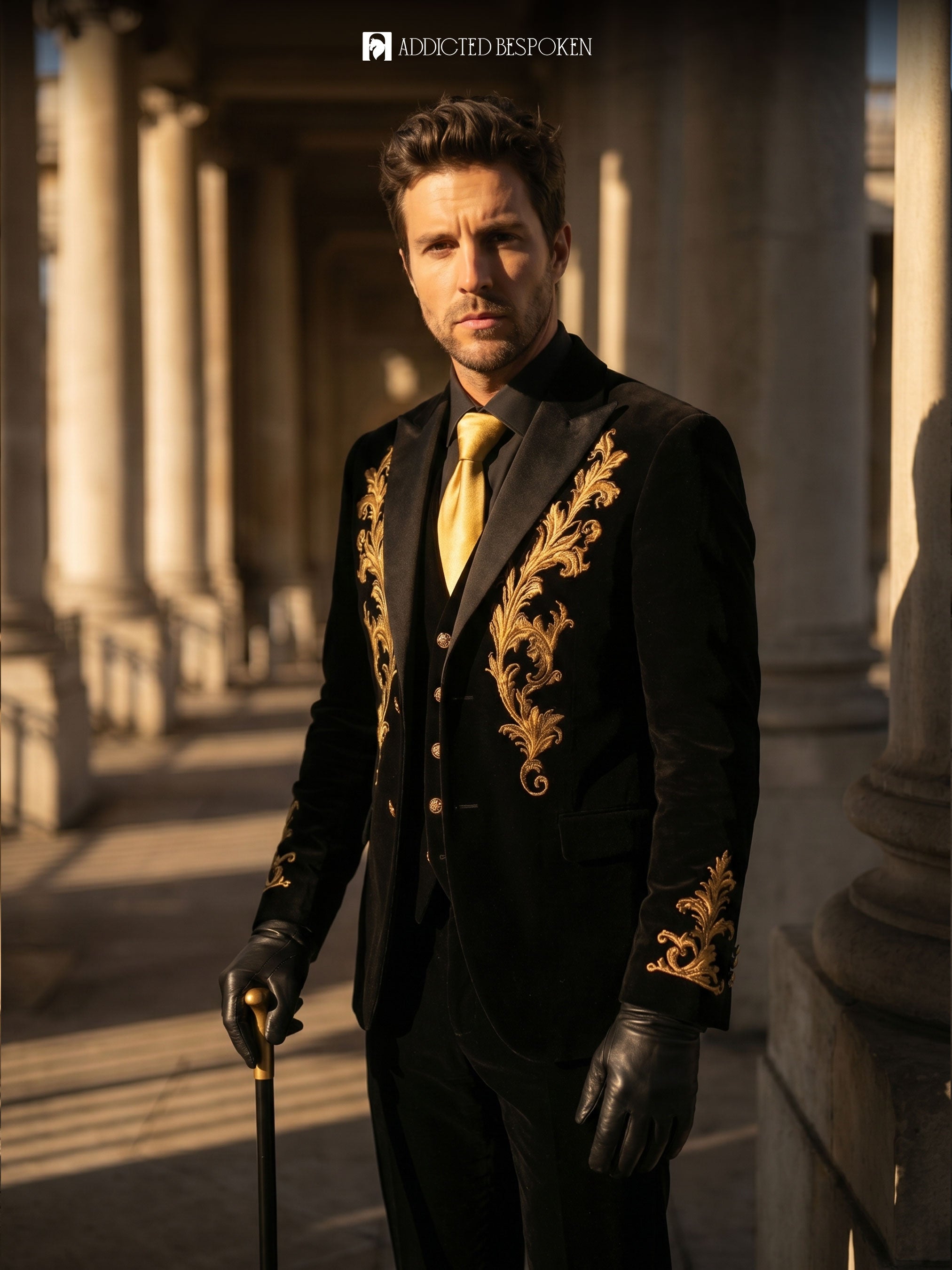 Baroque Inspired Gothic Cape Suit Addicted Bespoken