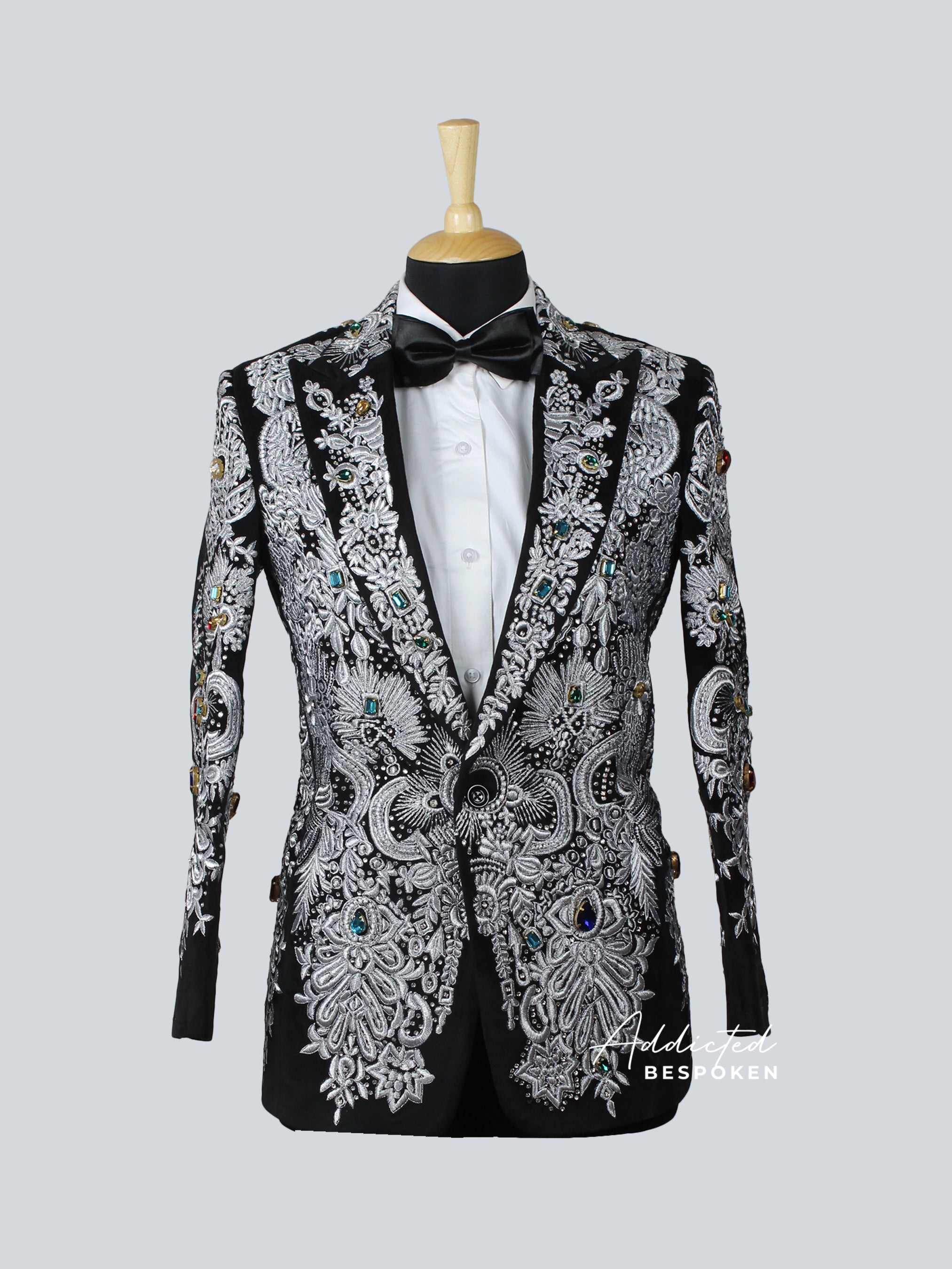 Stone  Embellished Wedding Suit
