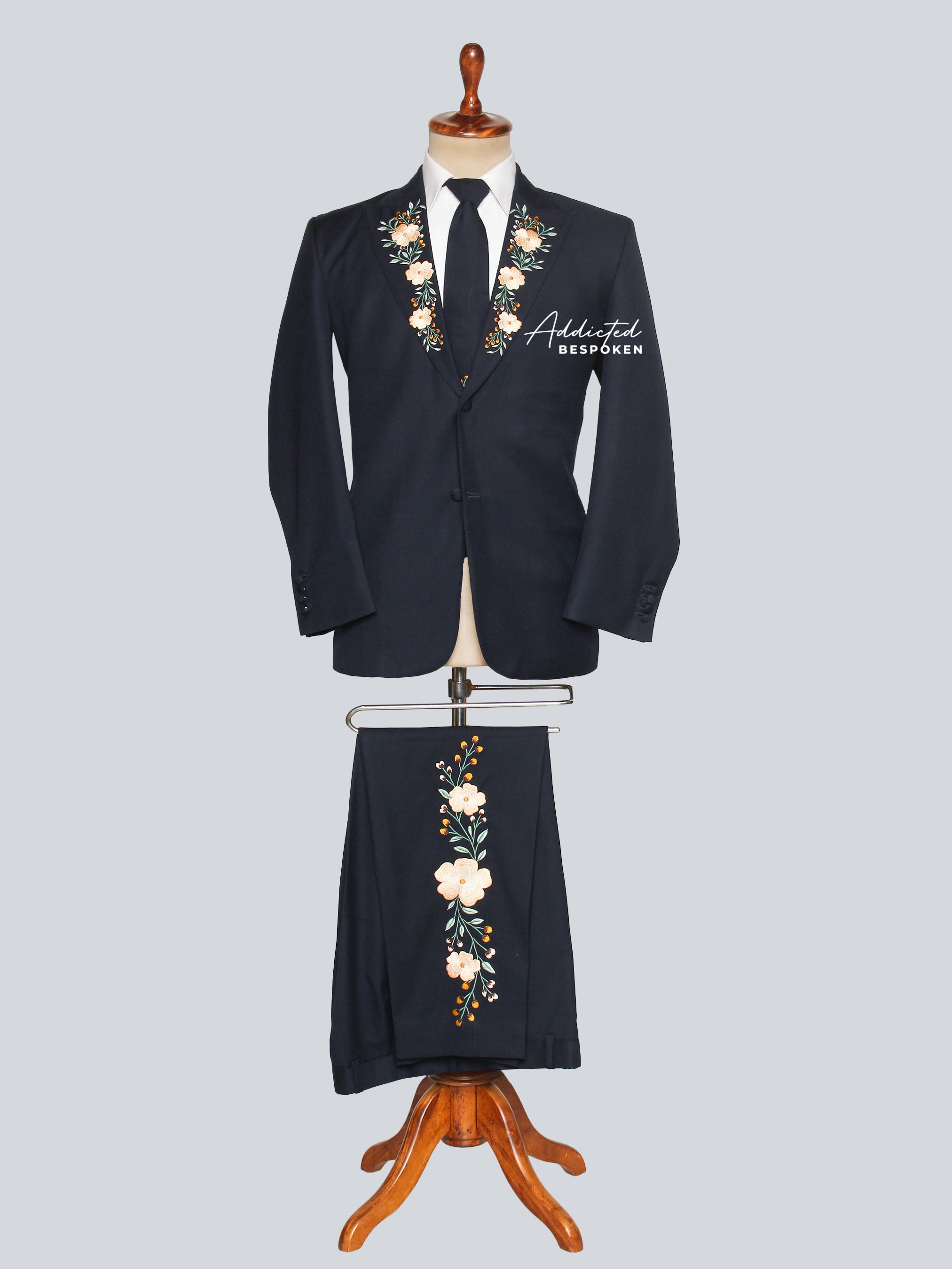Bespoke Floral Groom Suit