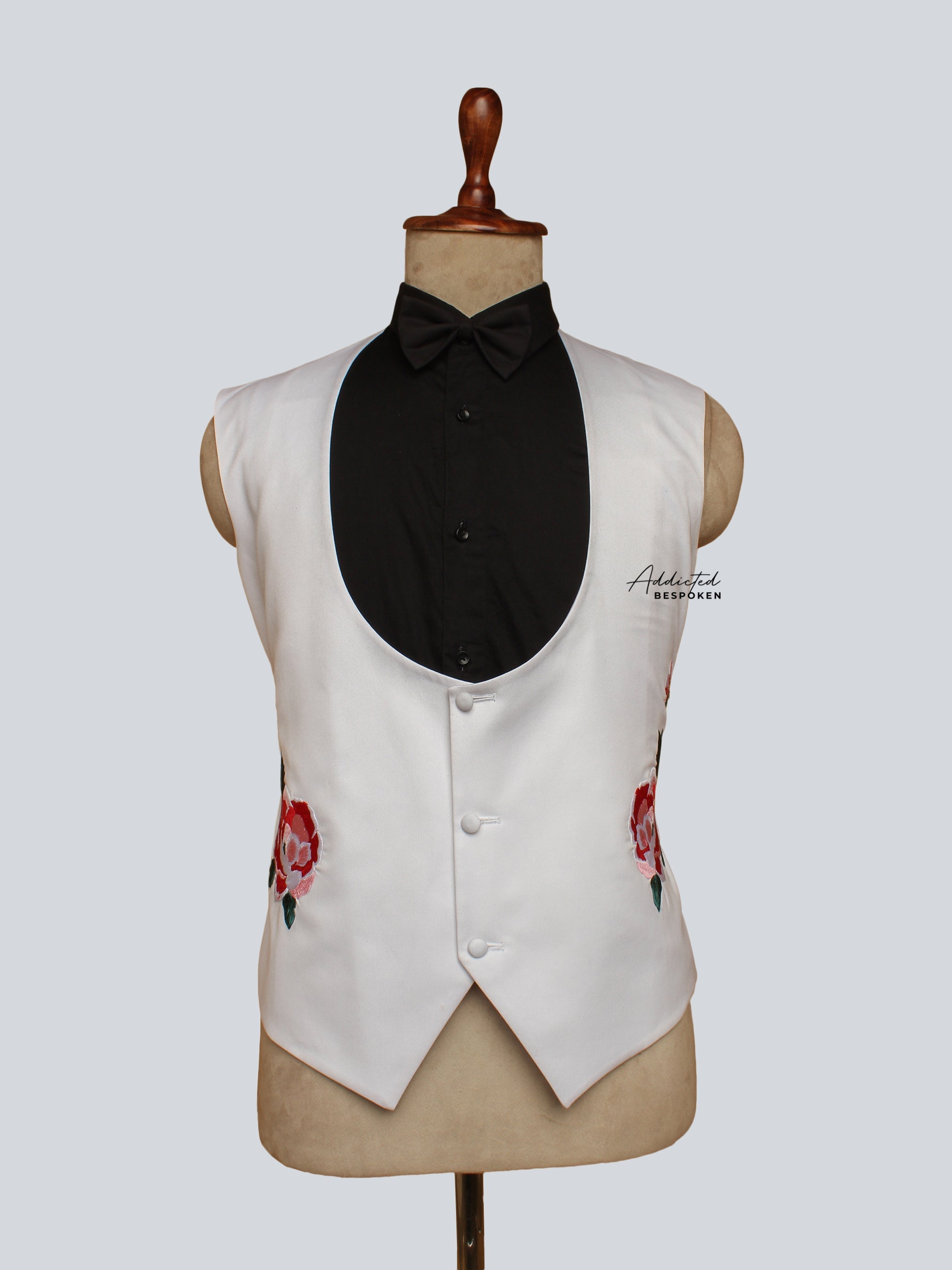 Floral Embroidered Tuxedo Suit