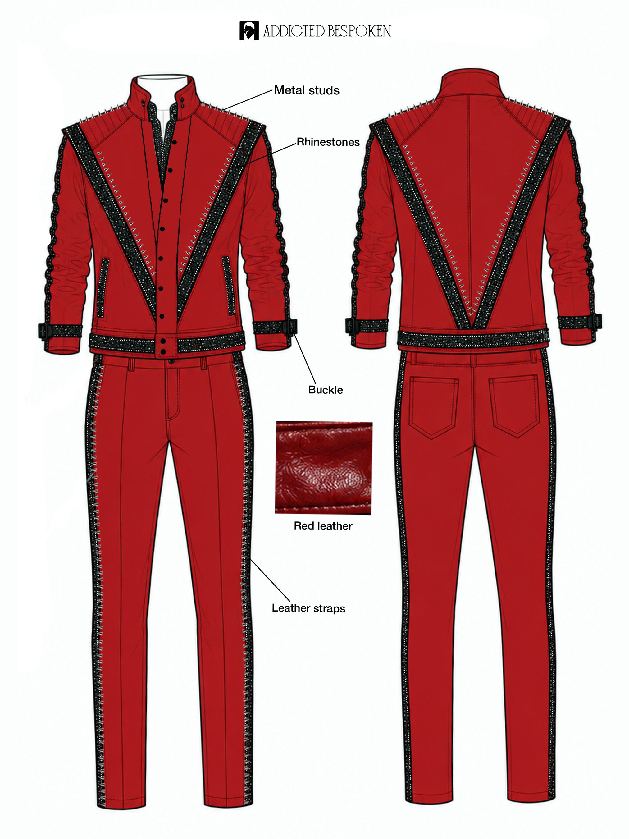Thriller Studded Leather Suit Addicted Bespoken