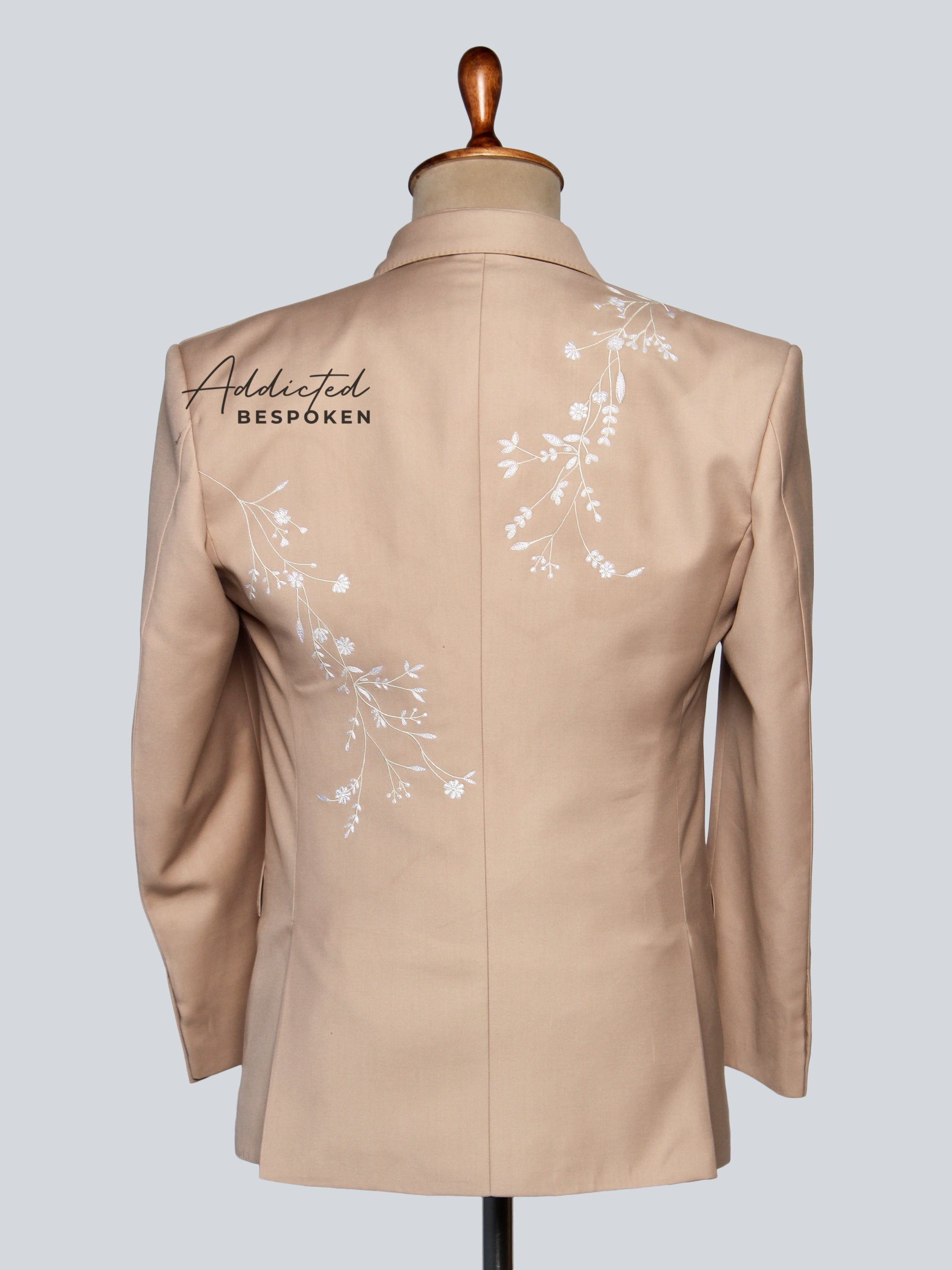 Ethereal Sophistication Handcrafted Embroidered Suit