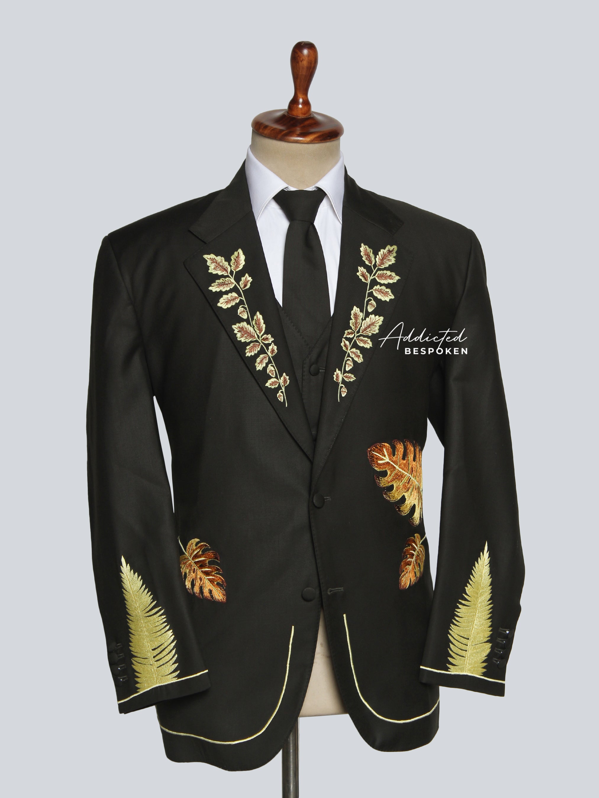 Botanical Embroidered Party Suit