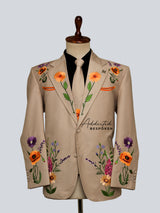 Wildflower Elegance Embroidered Suit