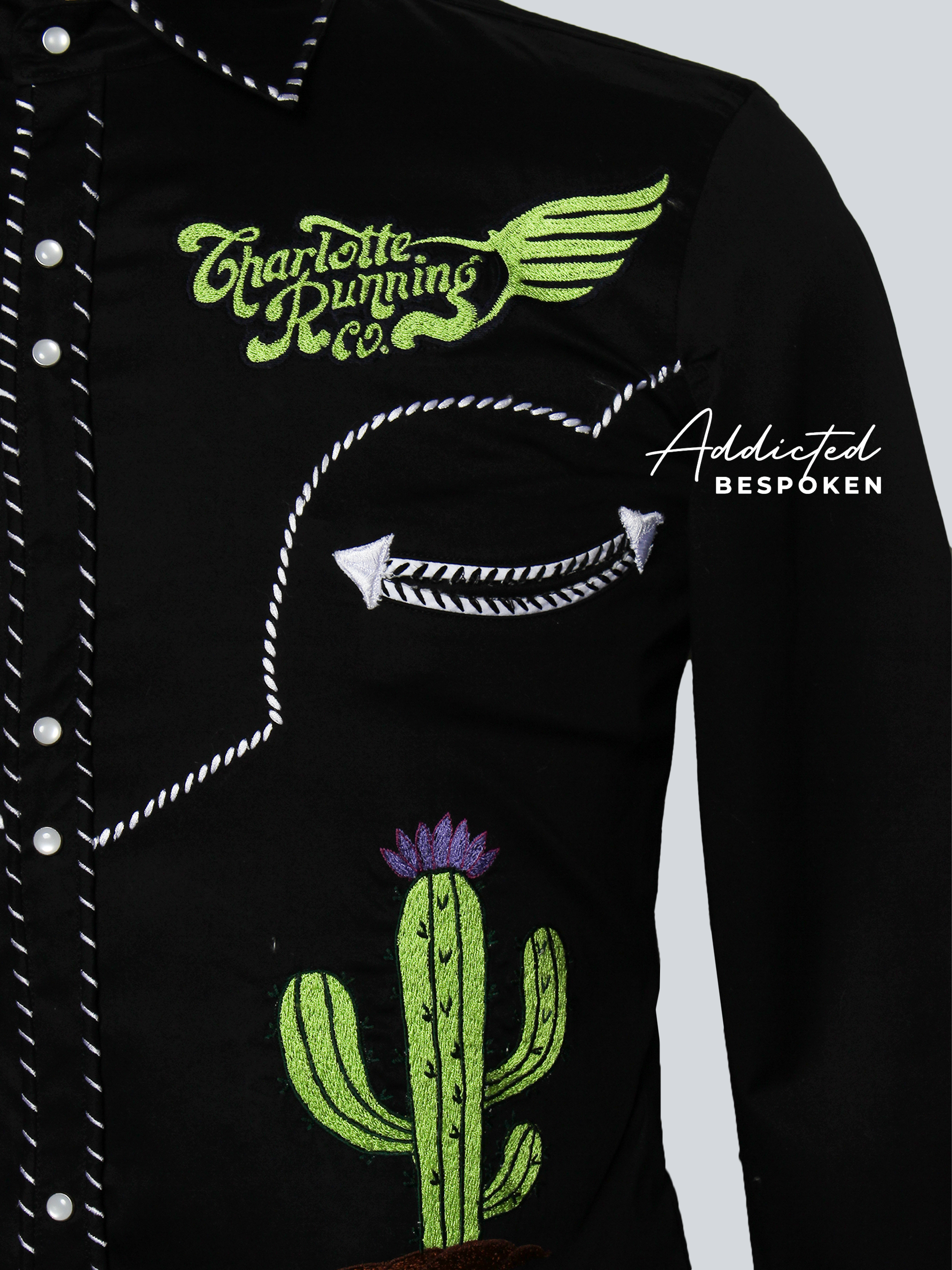 Western Cactus Embroidered Shirt