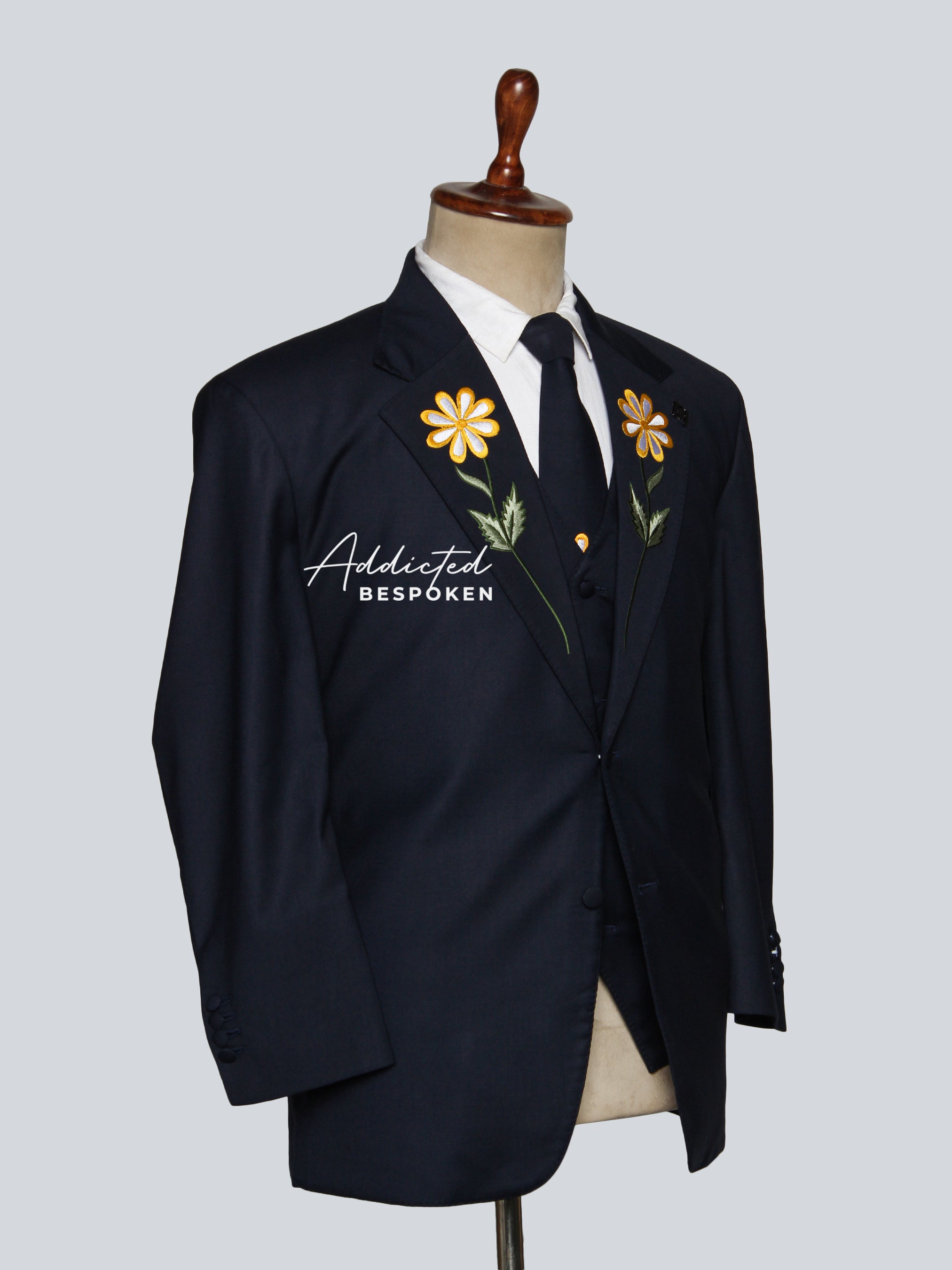 Midnight Bloom Embroidered Western Suit Addicted Bespoken