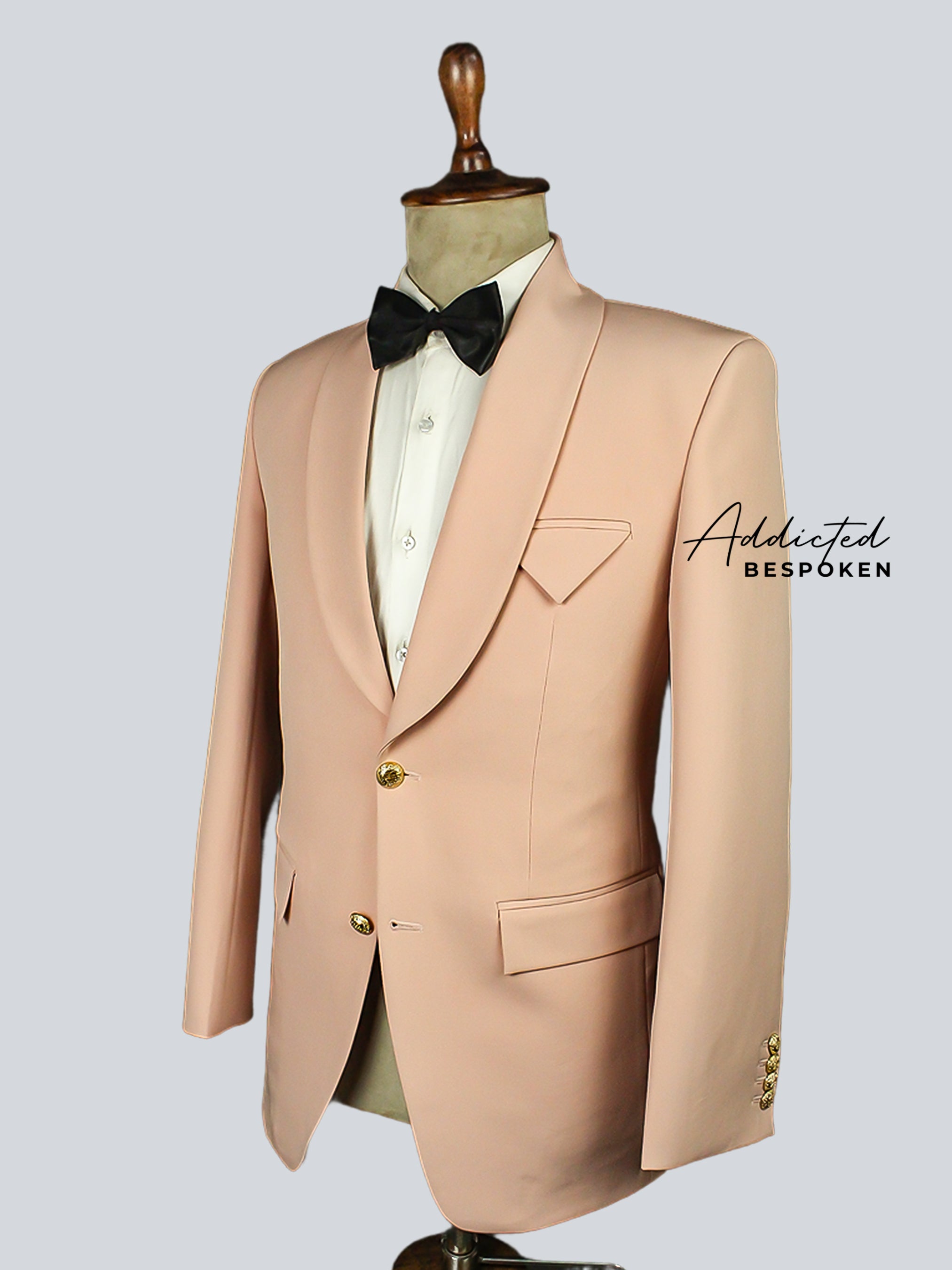 Formal Pink Shawl Lapel Suit