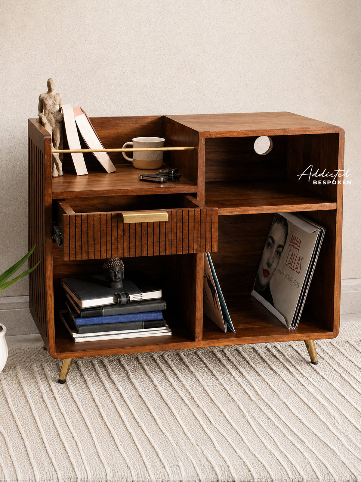 Wooden Record Player Stand