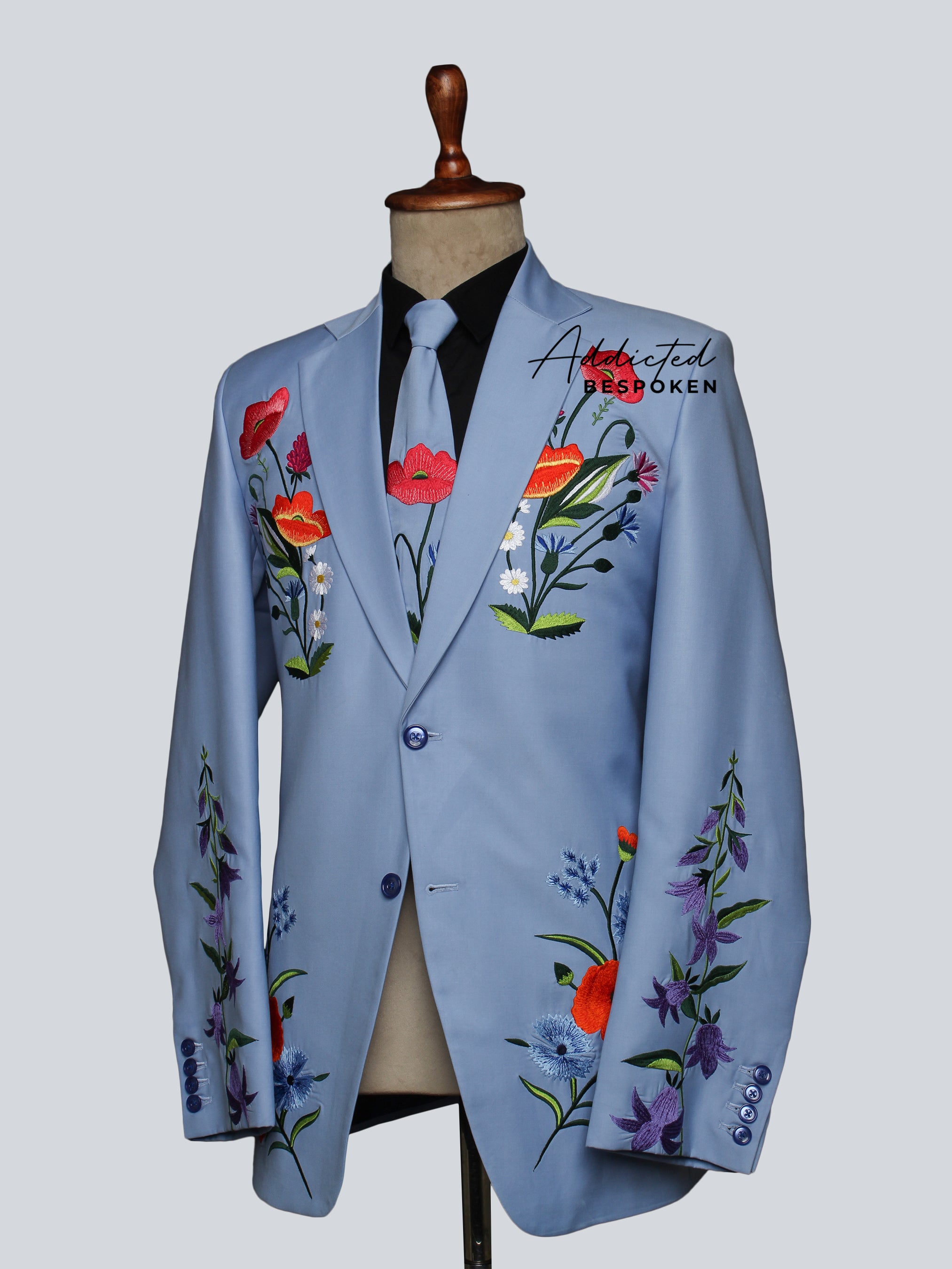 Wedding Floral Western Suit