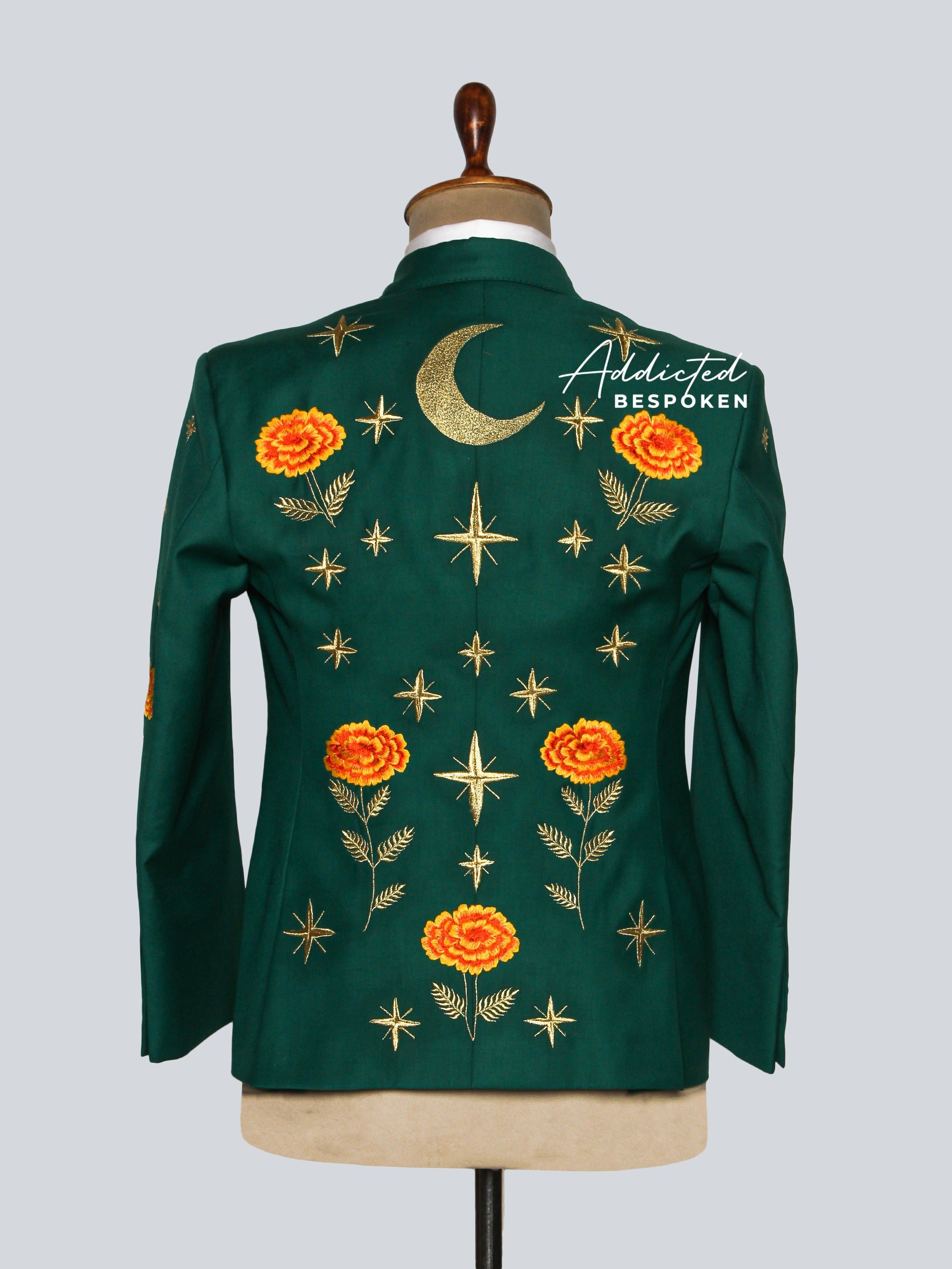 Marigold Celestial Embroidered Suit