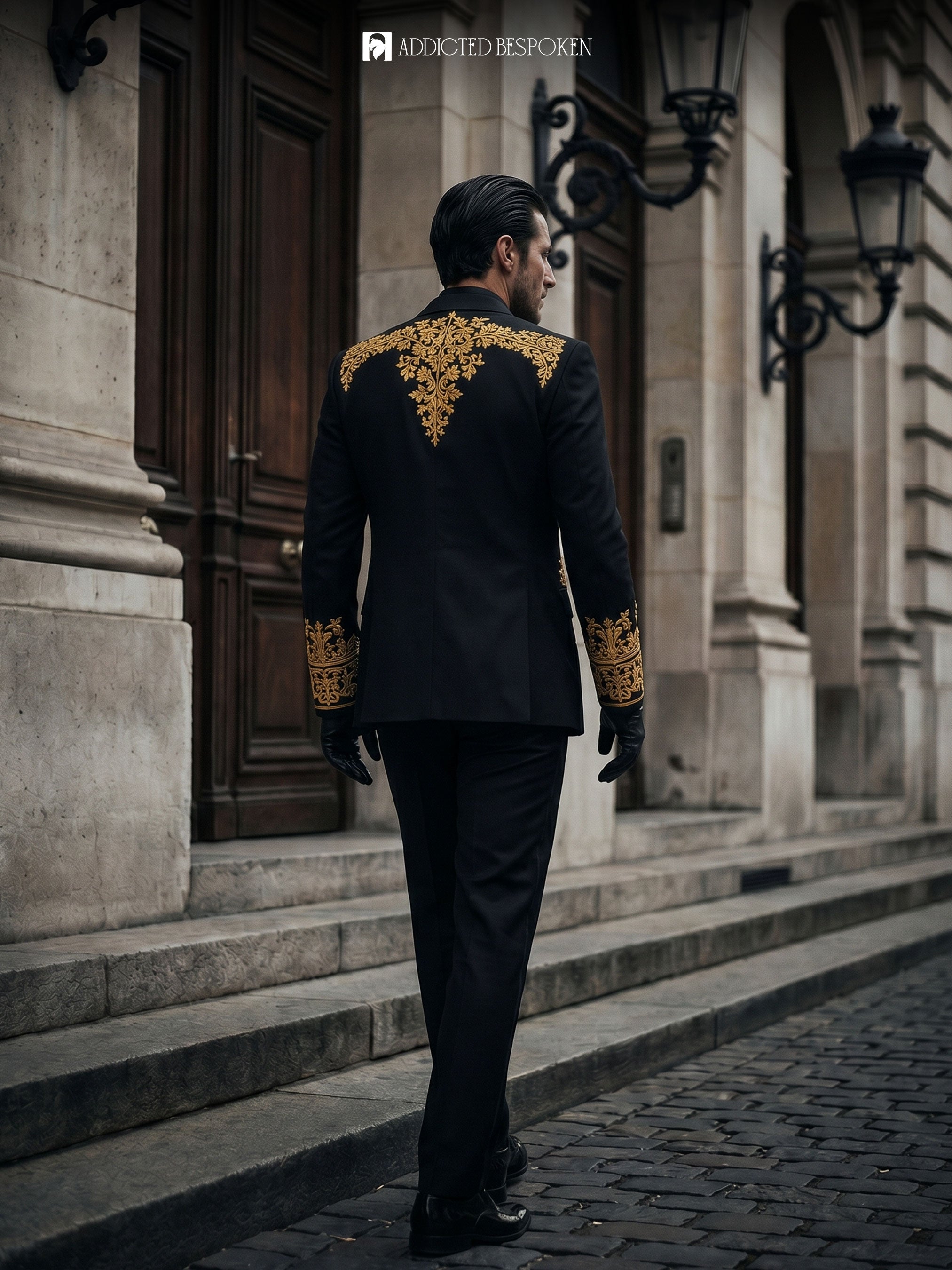 Black Gothic Suit with Cape Addicted Bespoken