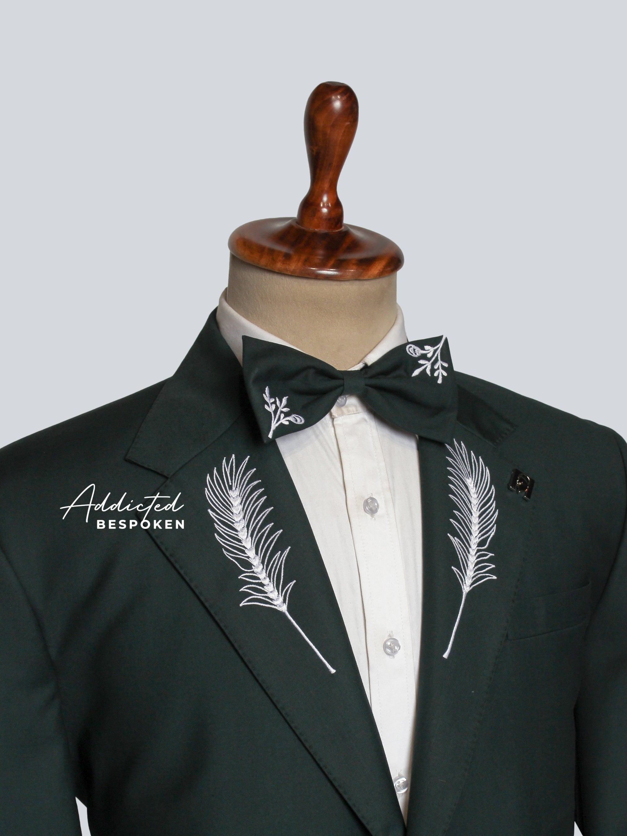 Botanical Embroidered Tuxedo Suit Addicted Bespoken